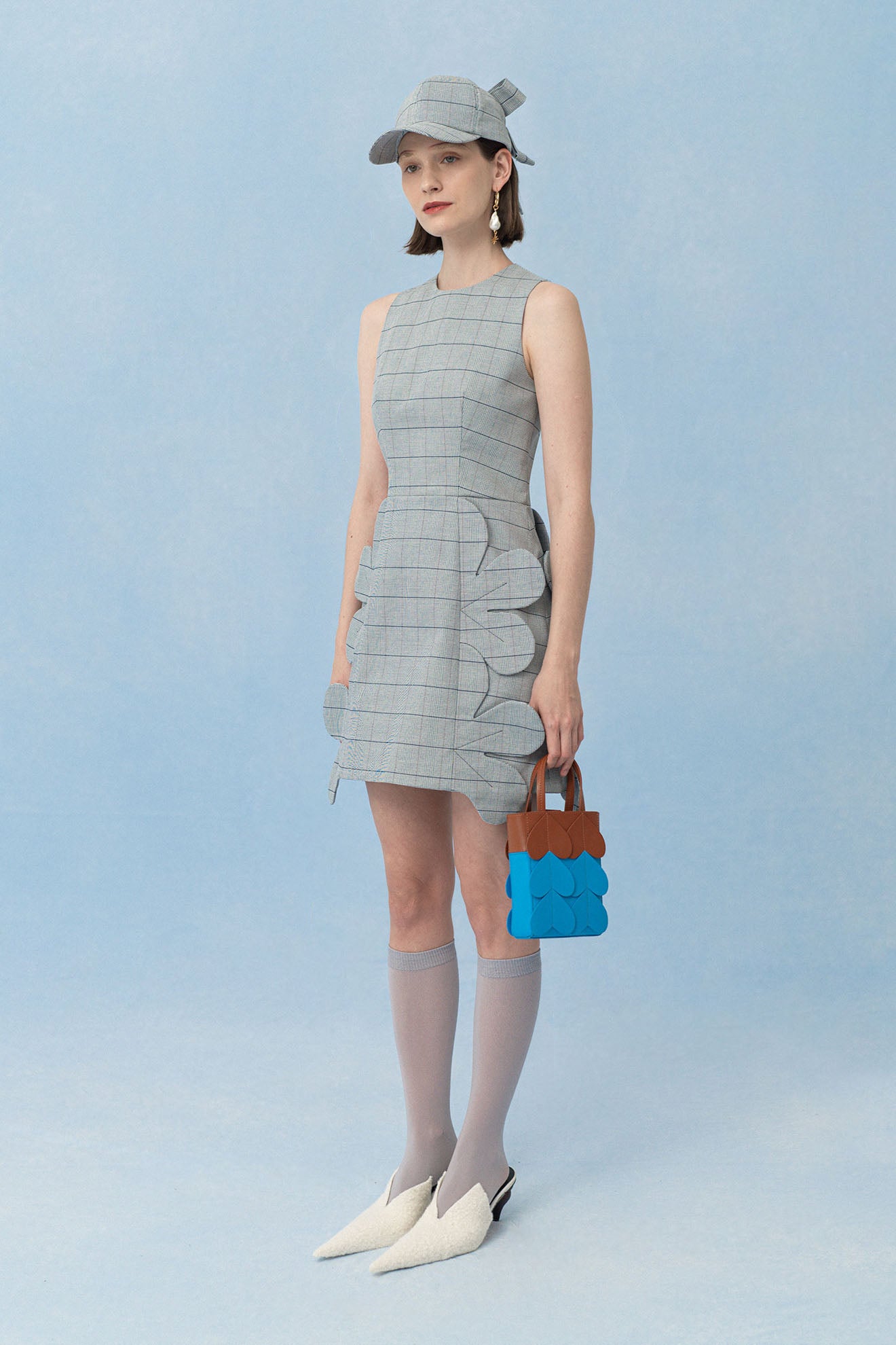 OOTHECA Dress in Plaid Grey
