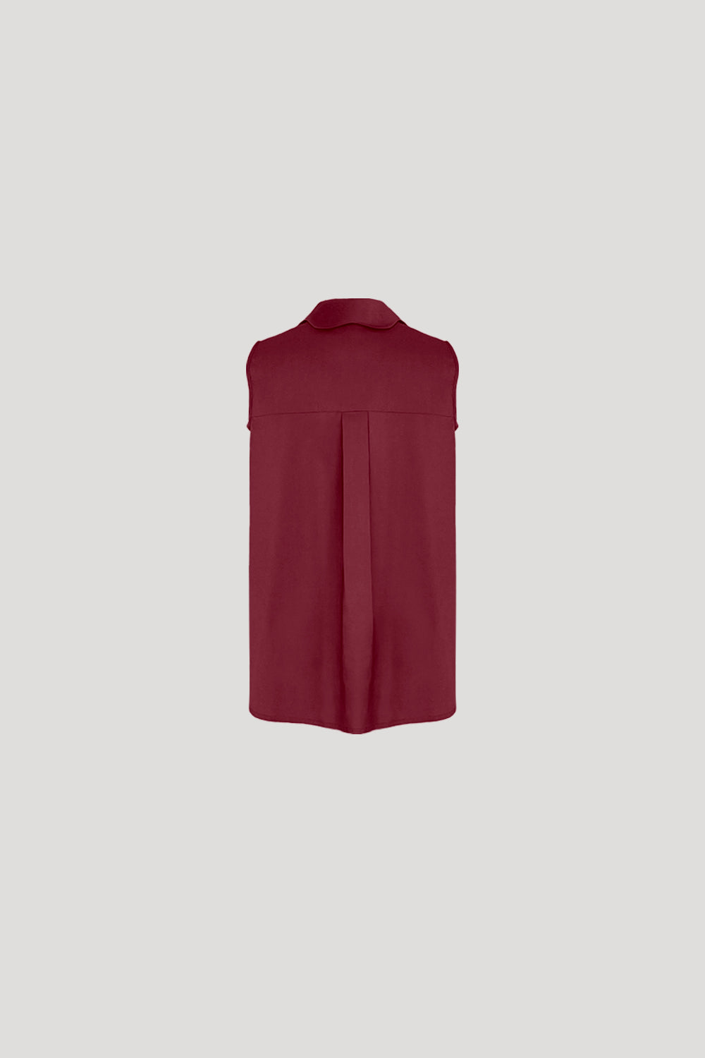 OVAL Top in Bordeaux Red