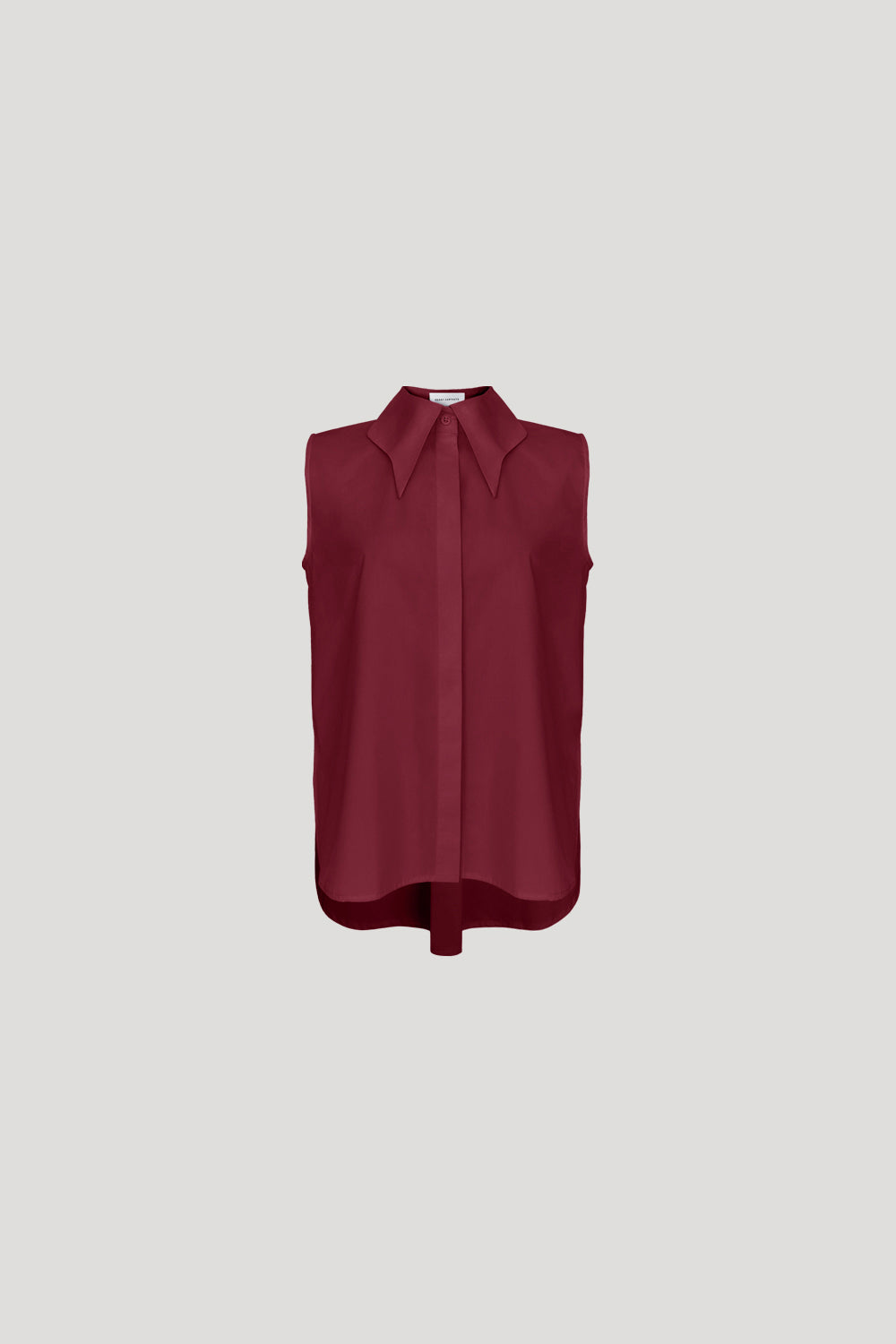 OVAL Top in Bordeaux Red