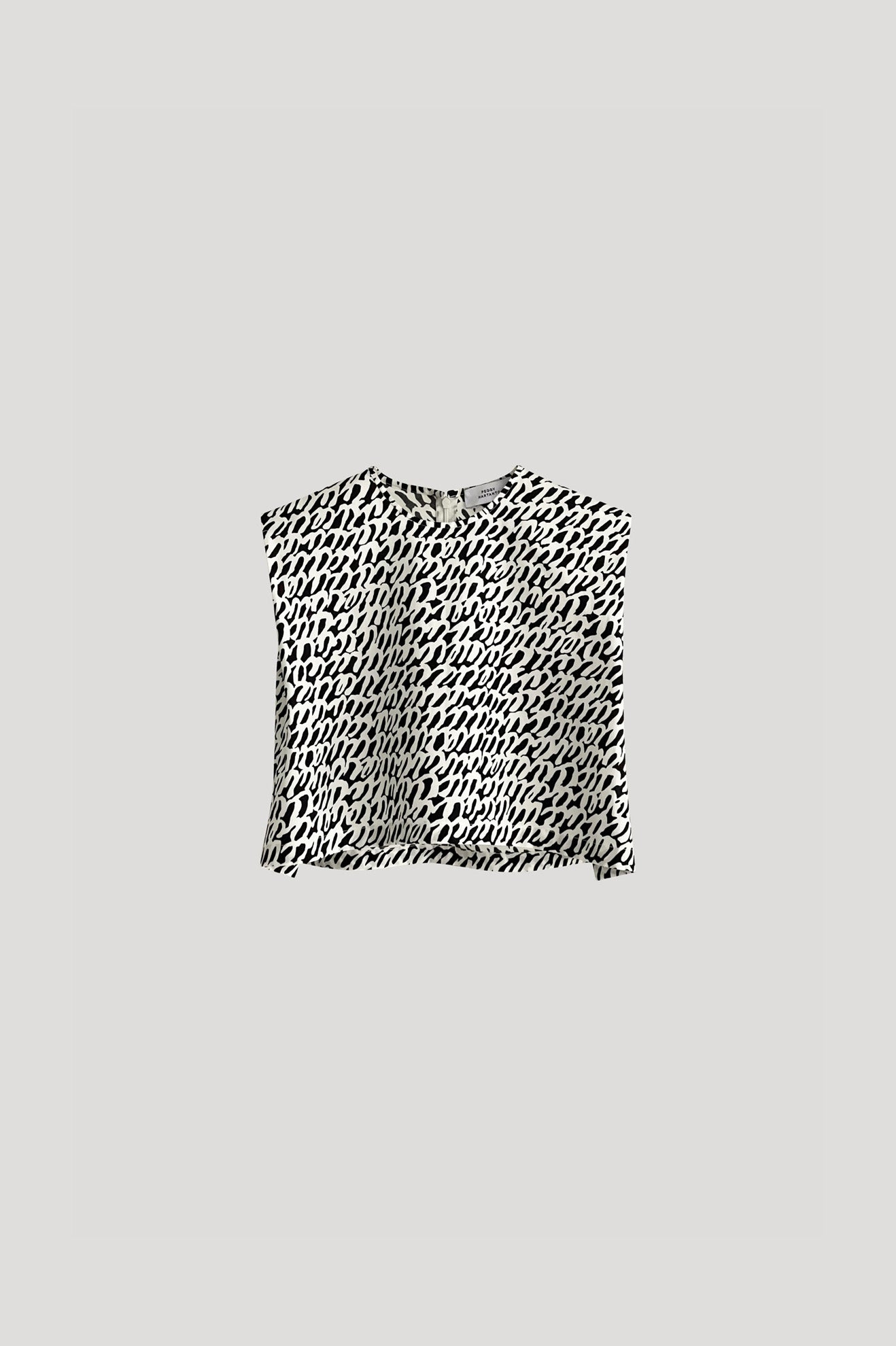 PERCH Top in Printed Black