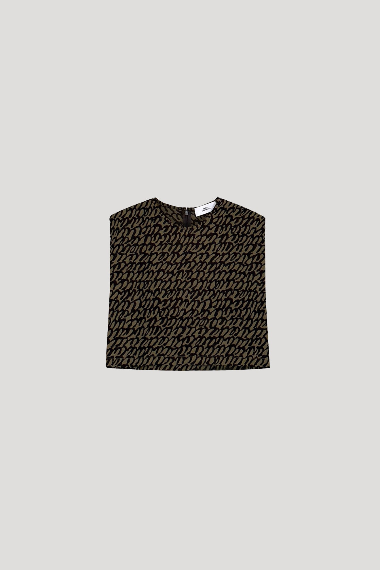 PERCH Top in Printed Green