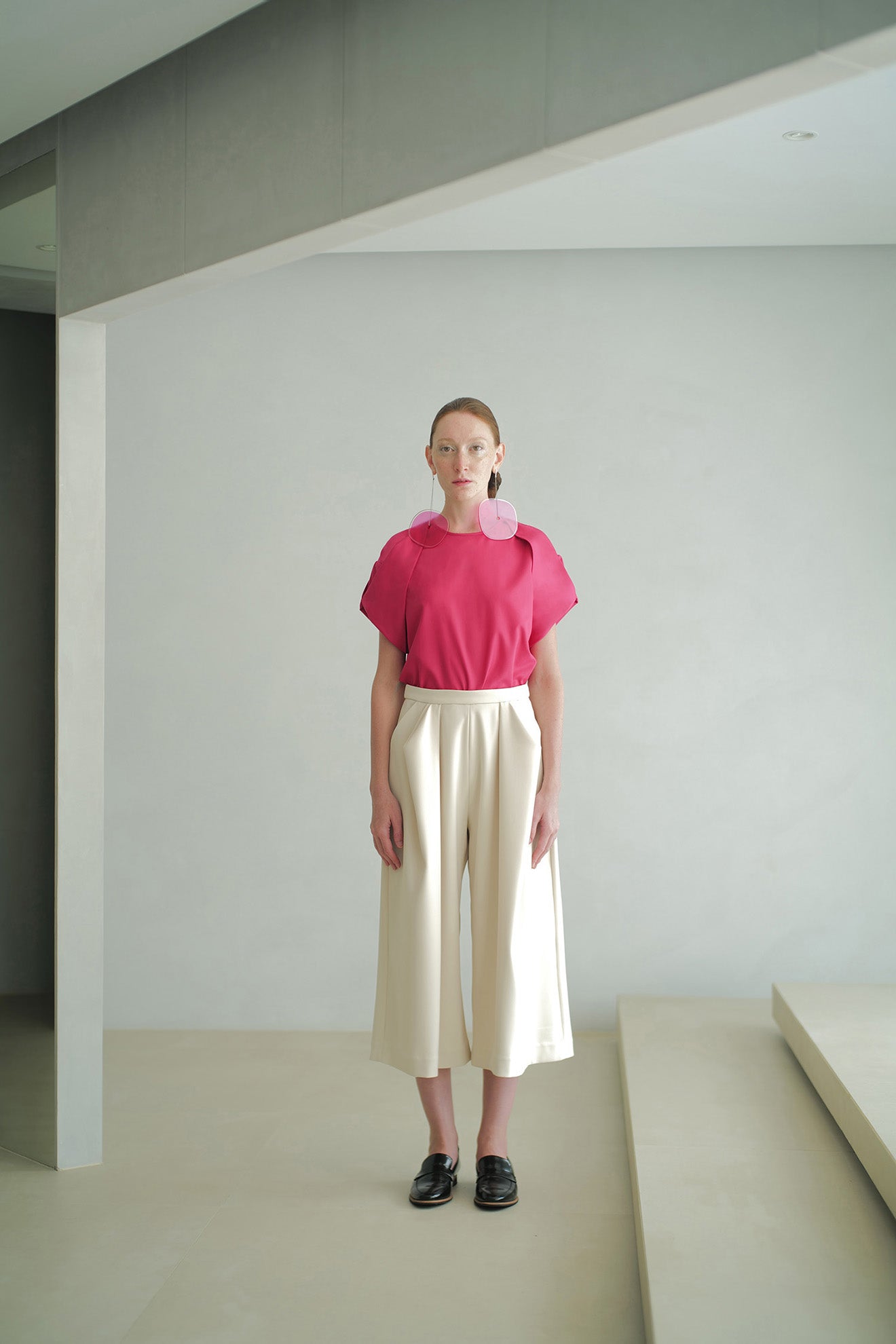 PARALLEL Dress in Flamingo Orange