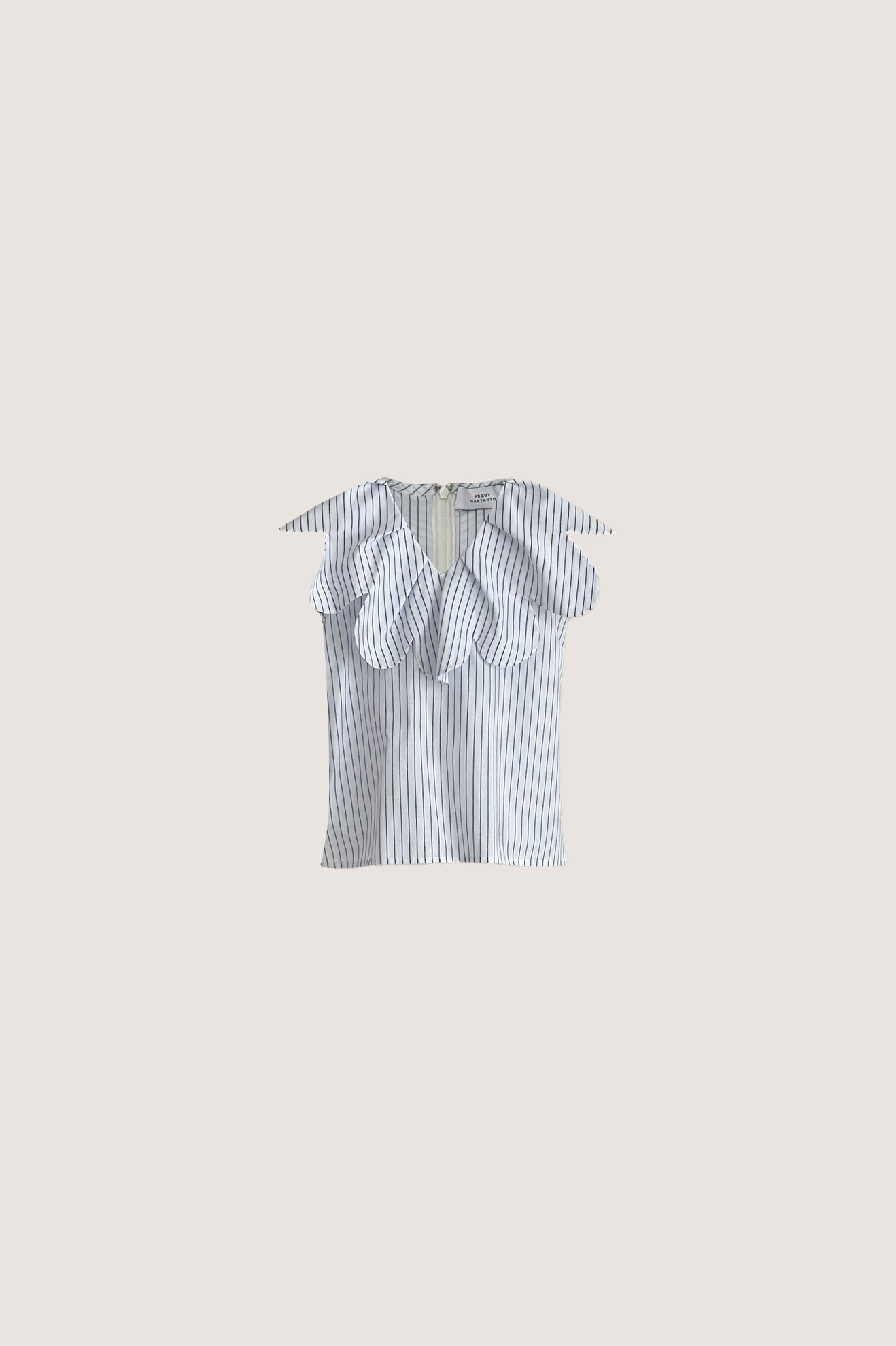 STRING Top in Thin Blue Stripes