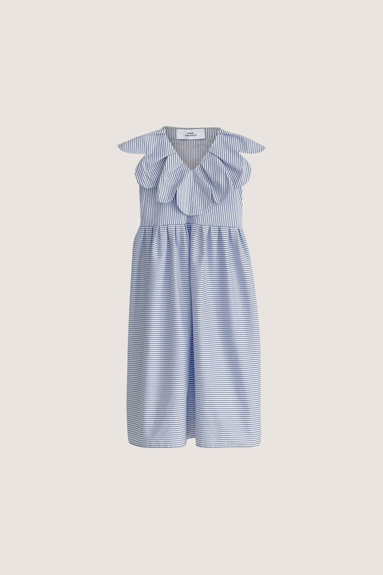 VIBRATO Dress in Sky Blue Stripes