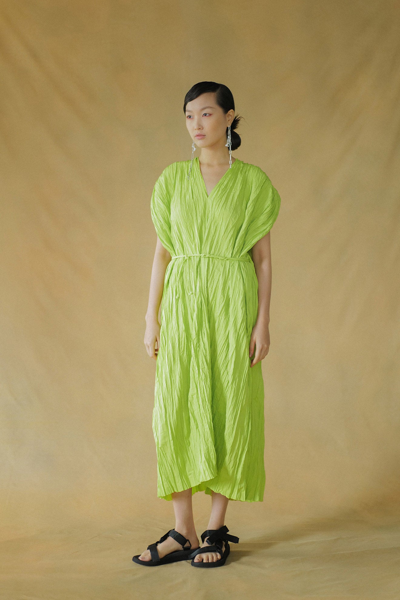 celery green dress Ula Lucy Rose Celery Ula Dress Lucy