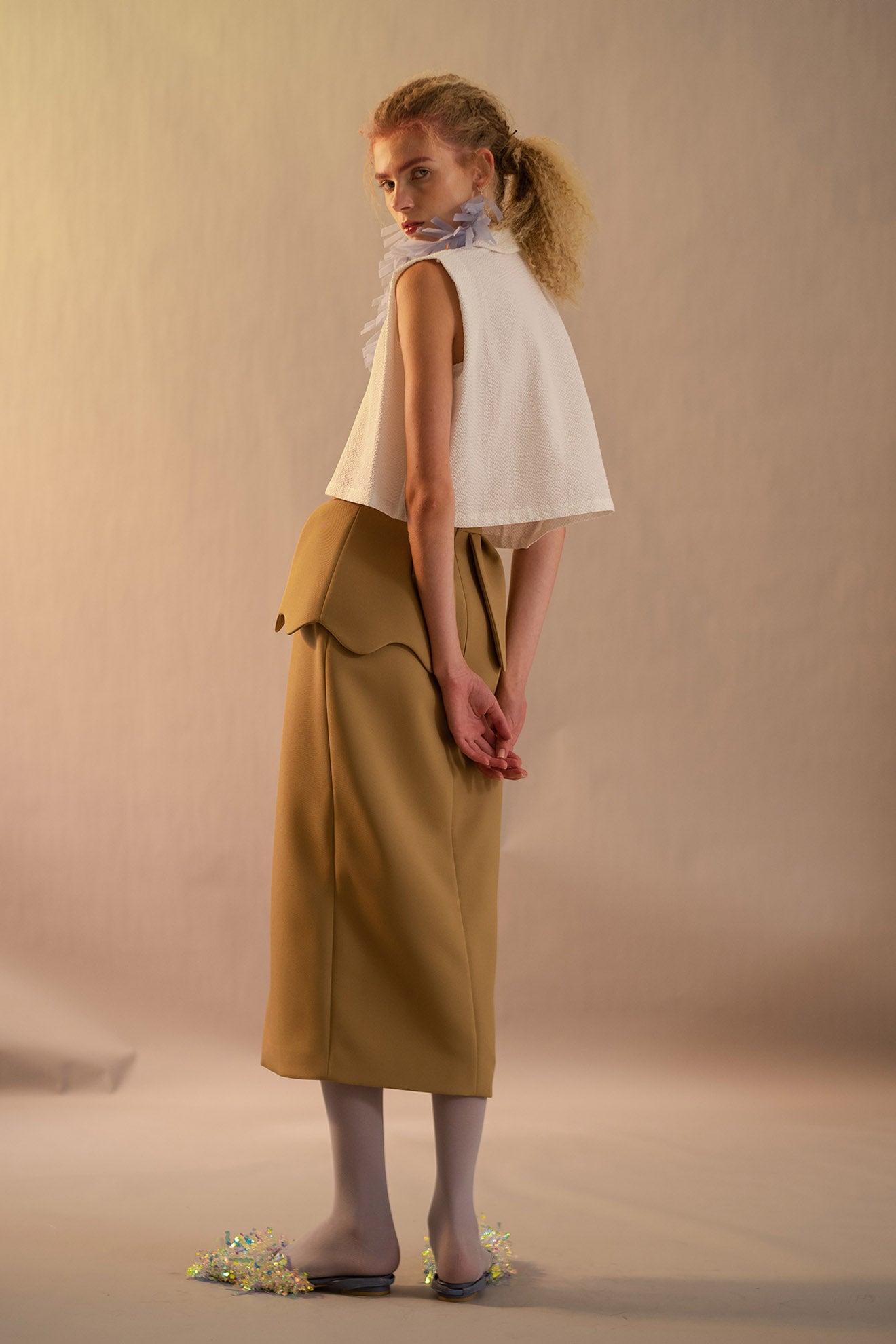 PRAWN Skirt in Leather Brown