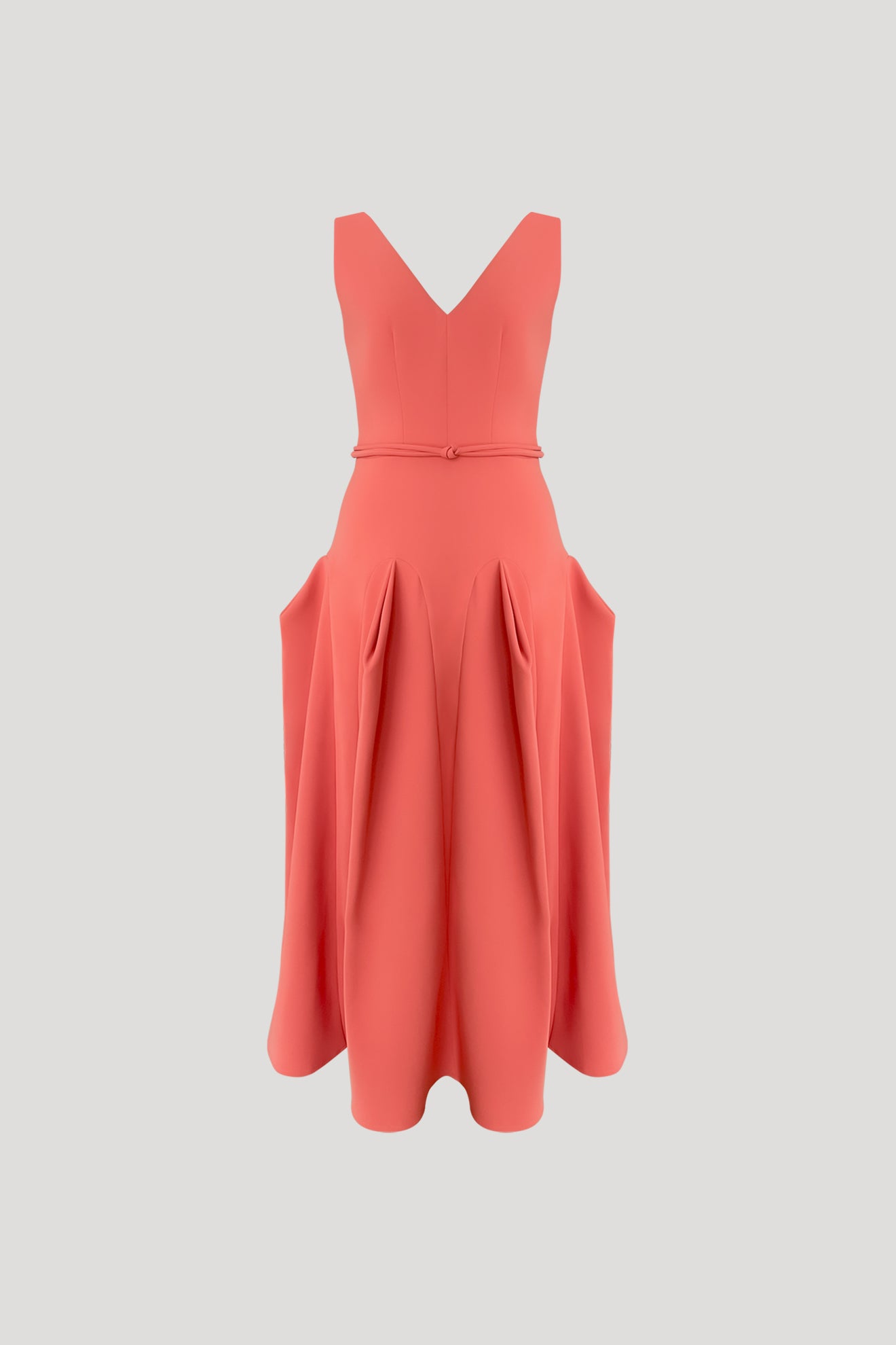 PYRAMID Dress in Flamingo Orange