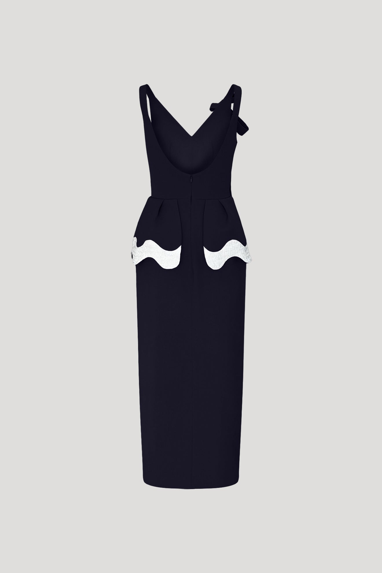 QUIVER Dress in Dark Blue/Crinkled White