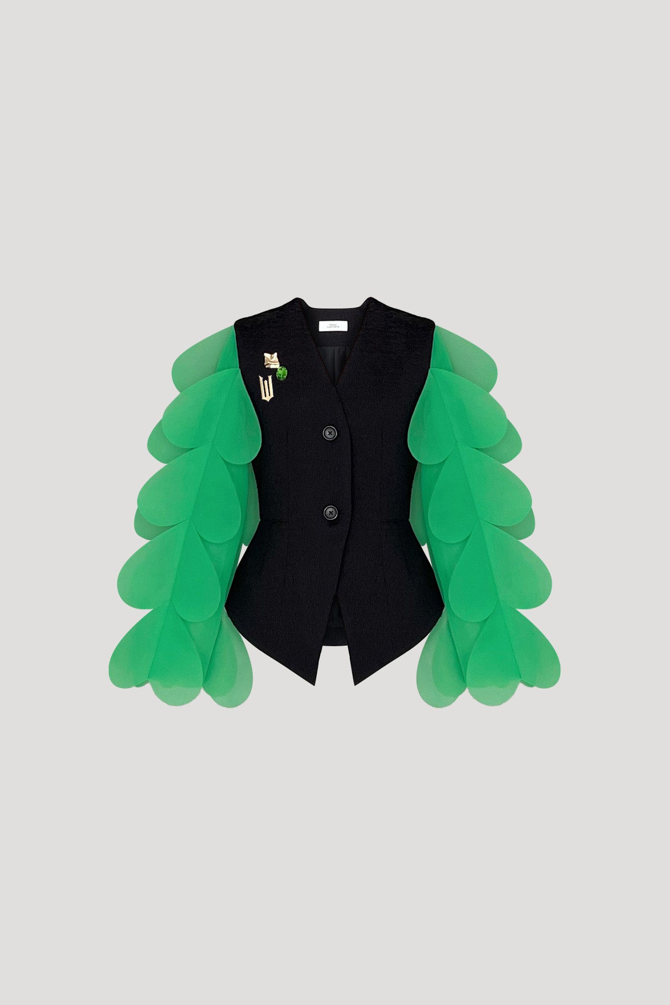 RAINARY Jacket in Black/Neon Green