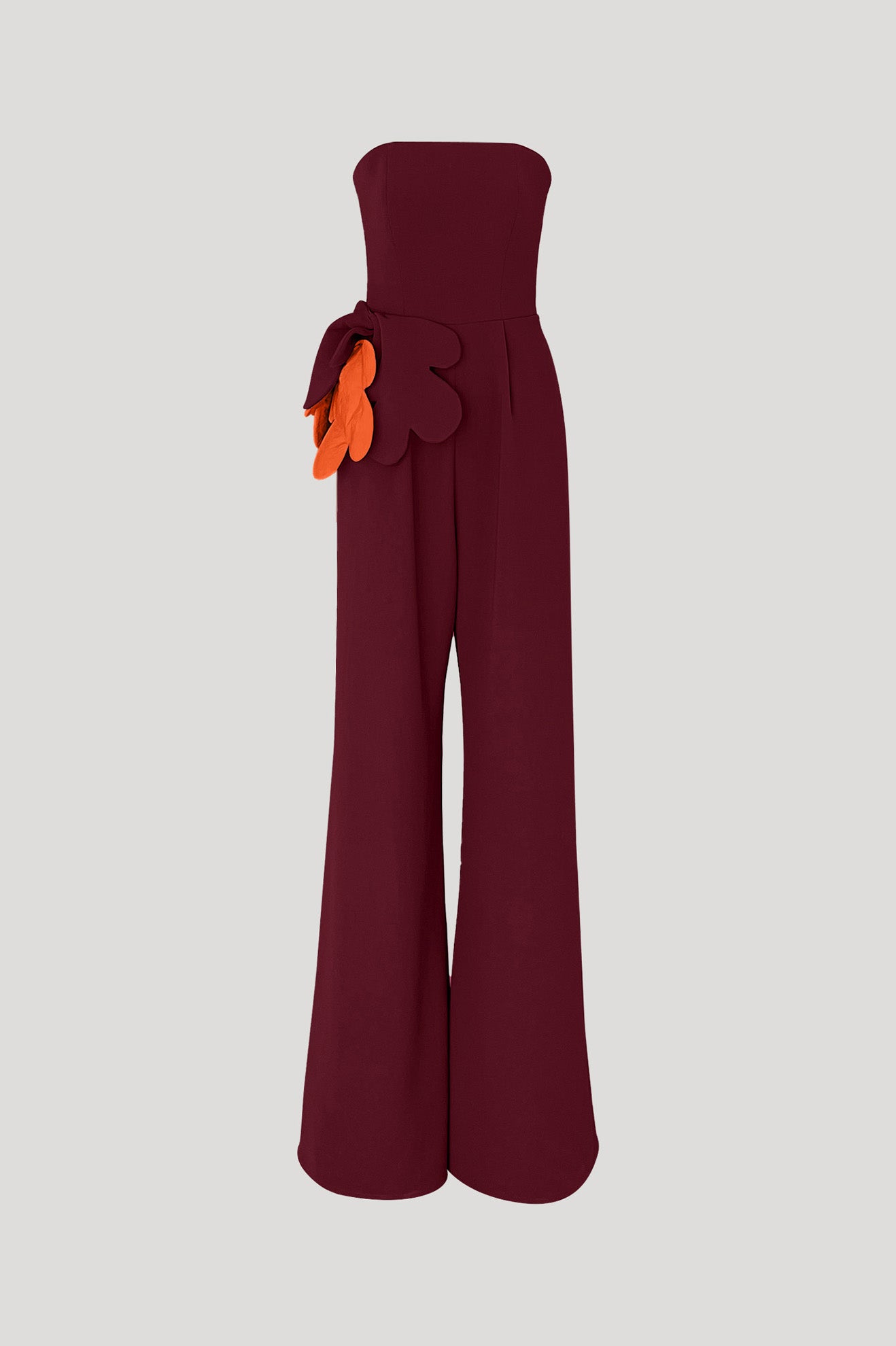 REHEARSAL Jumpsuit in Wine Red/Sunset Orange