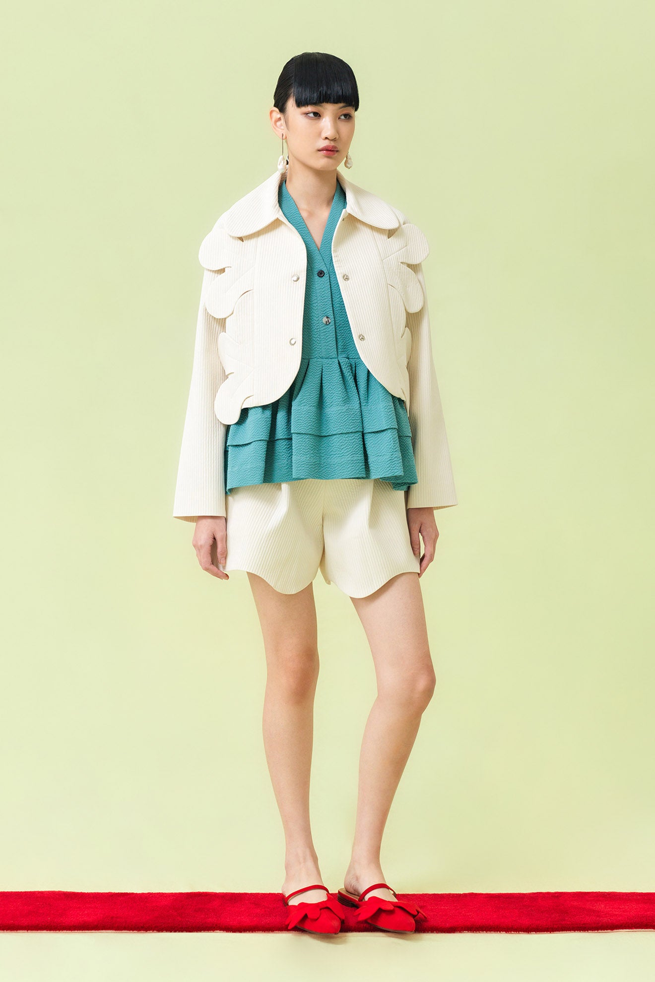 RENGE Jacket in Cream White