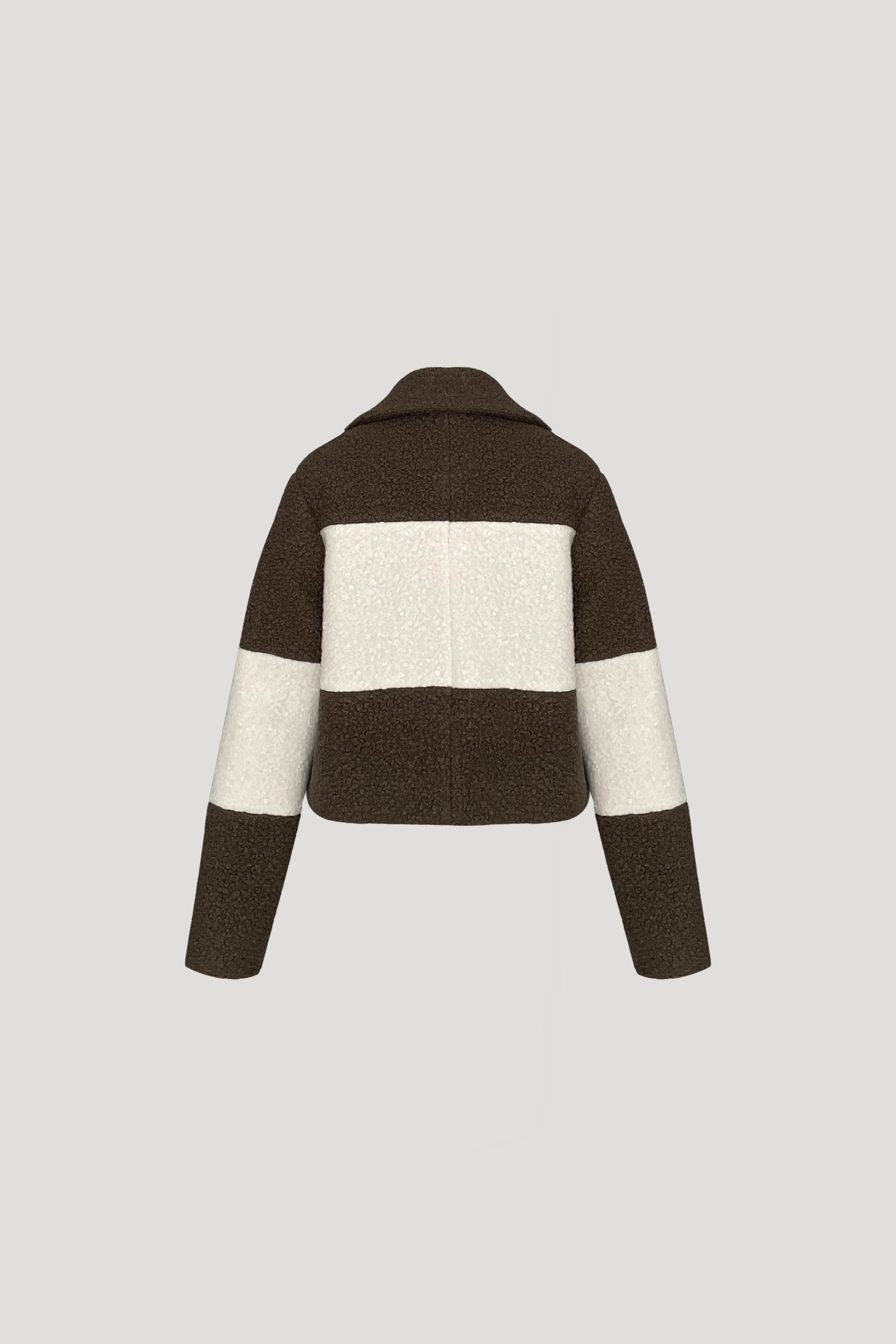 RETINULA Jacket in Dark Brown/White