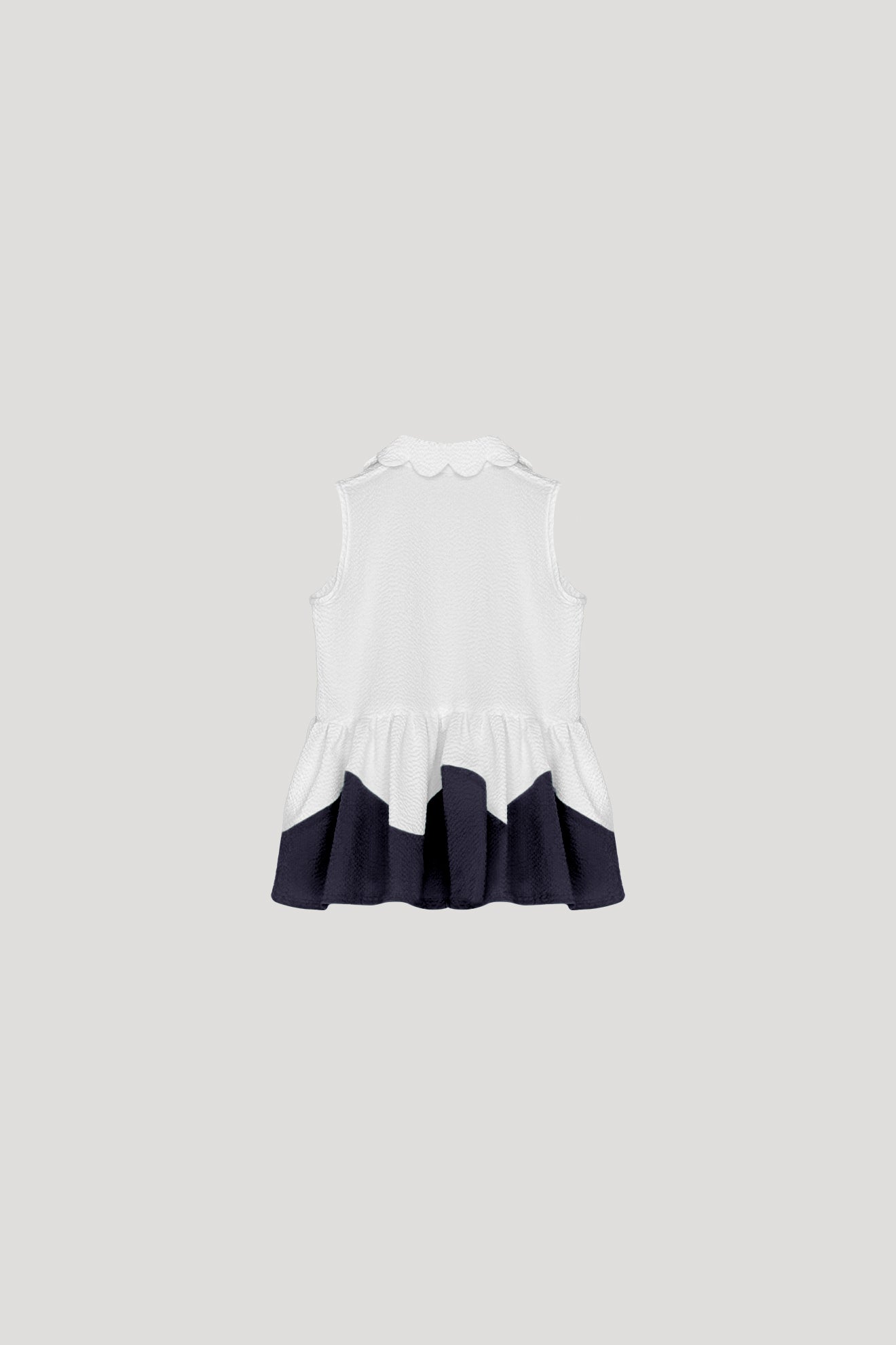 REVEL Top in White/Dark Blue