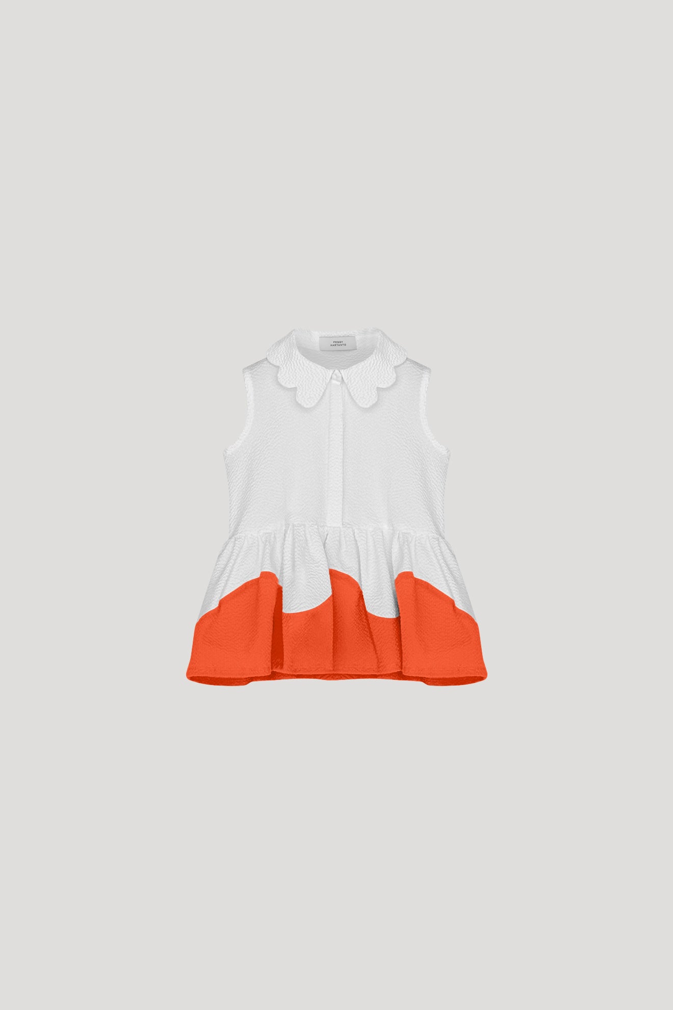 REVEL Top in White/Orange