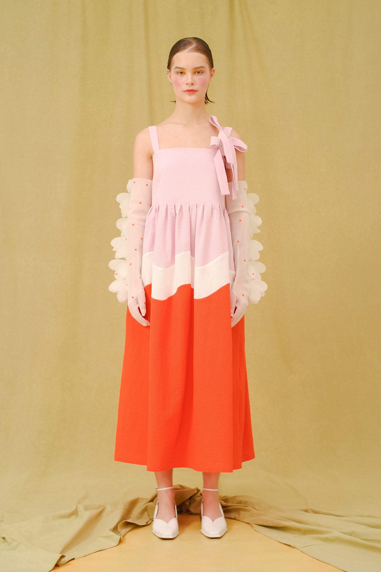 RIKSHA Dress in Baby Pink/Orange