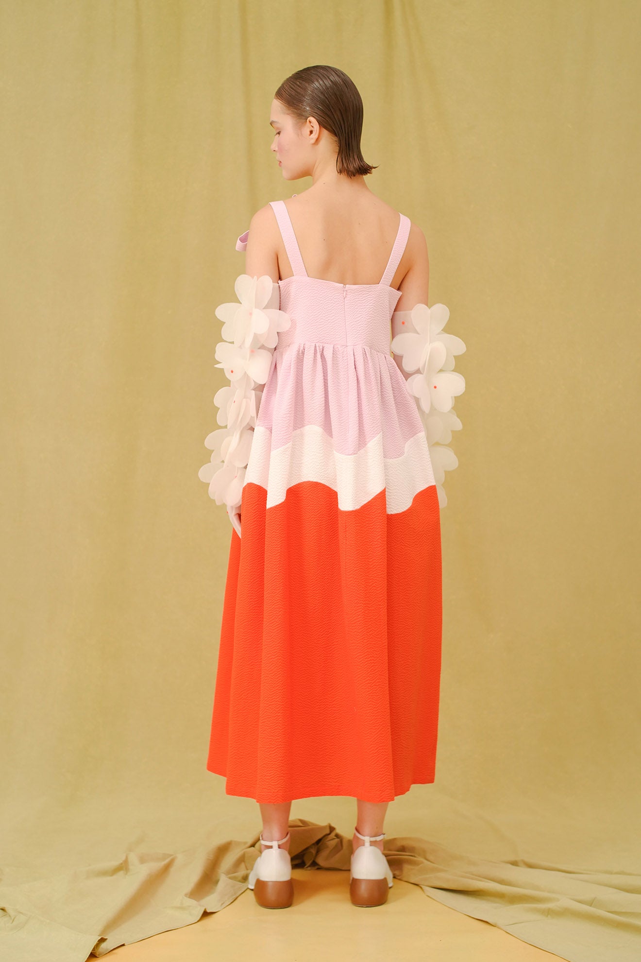 RIKSHA Dress in Baby Pink/Orange