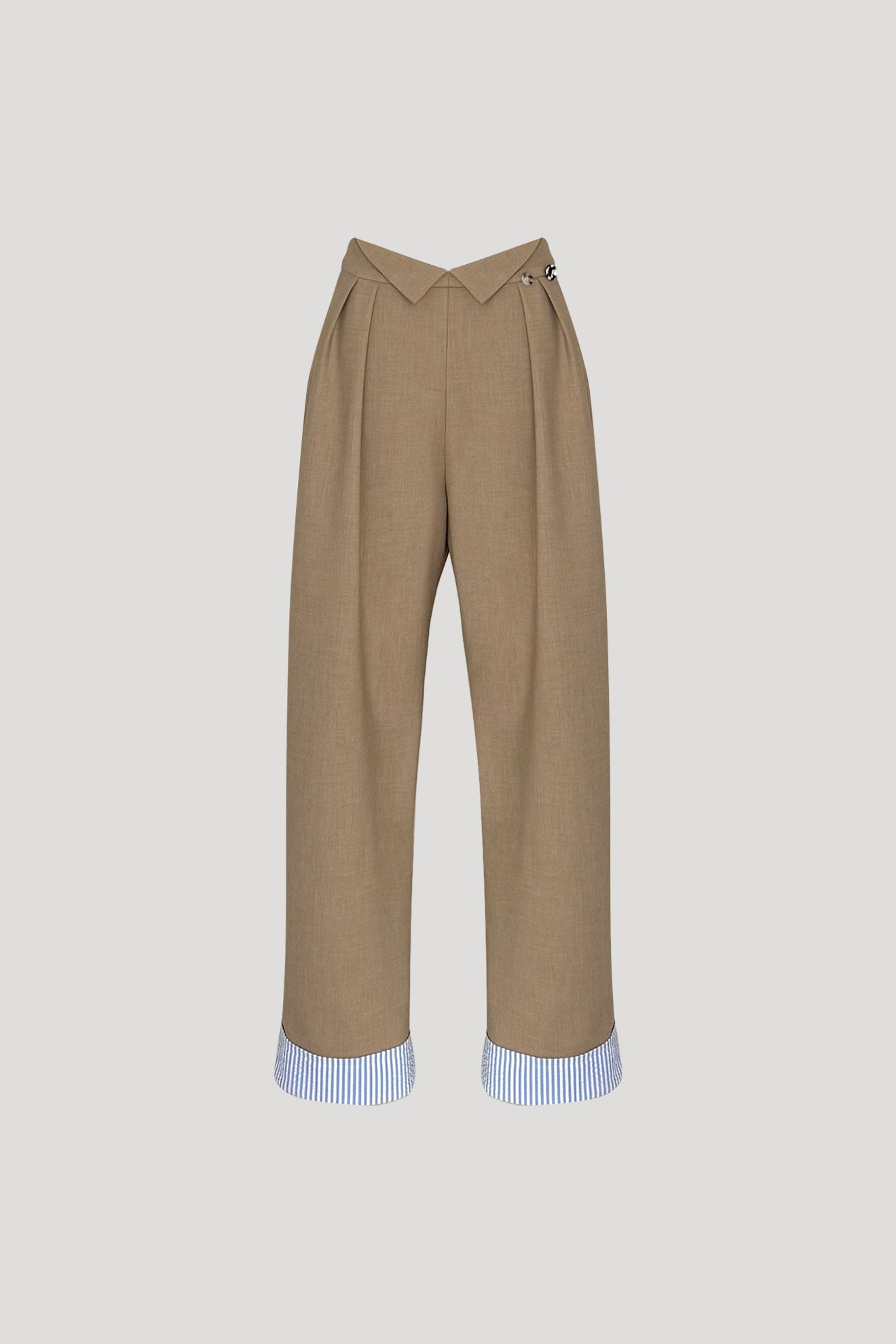 RIPPLE Pants in Shadow Brown/Blue Stripes