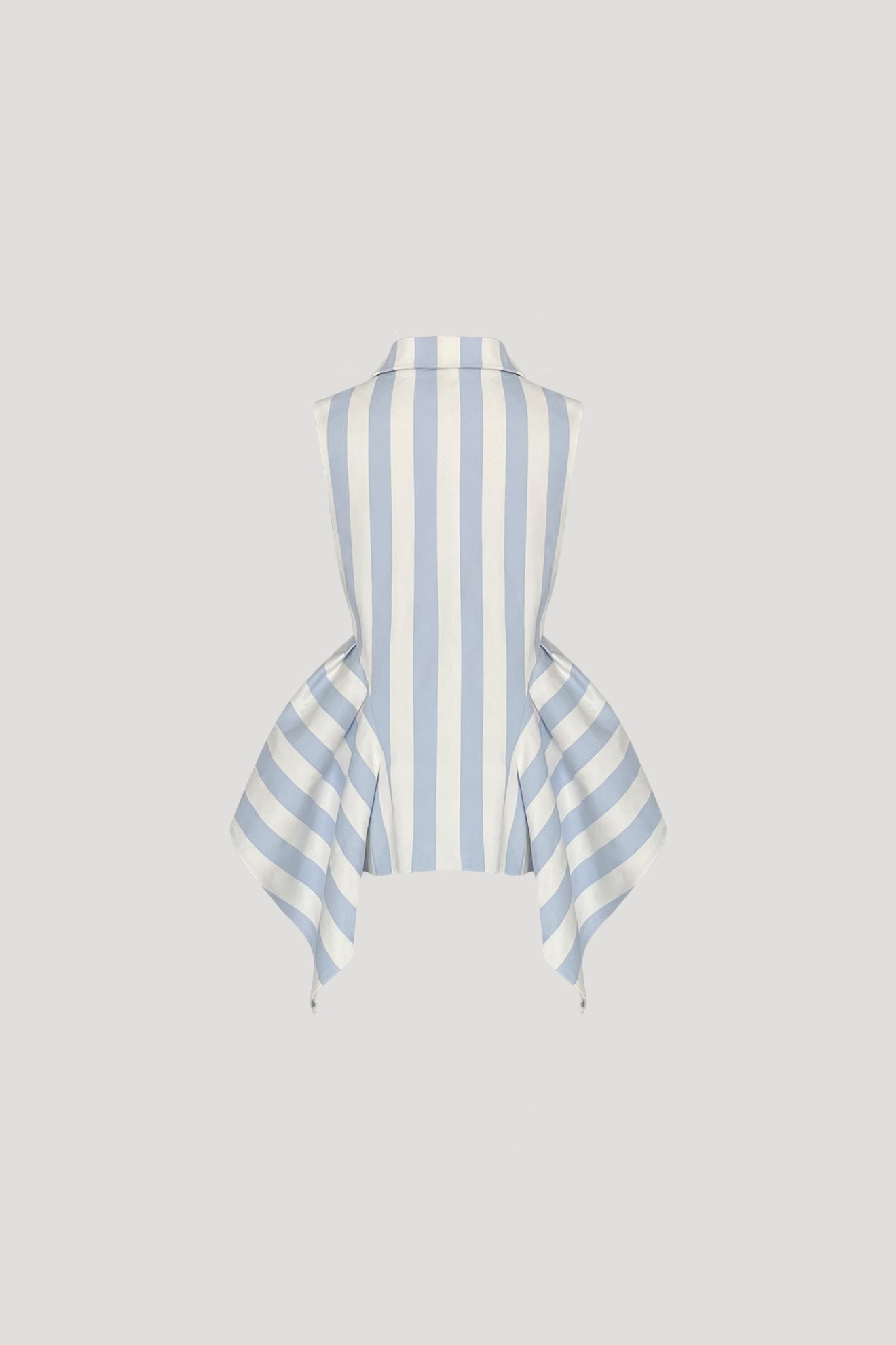 ROSTRUM Vest in Ash Blue Stripes