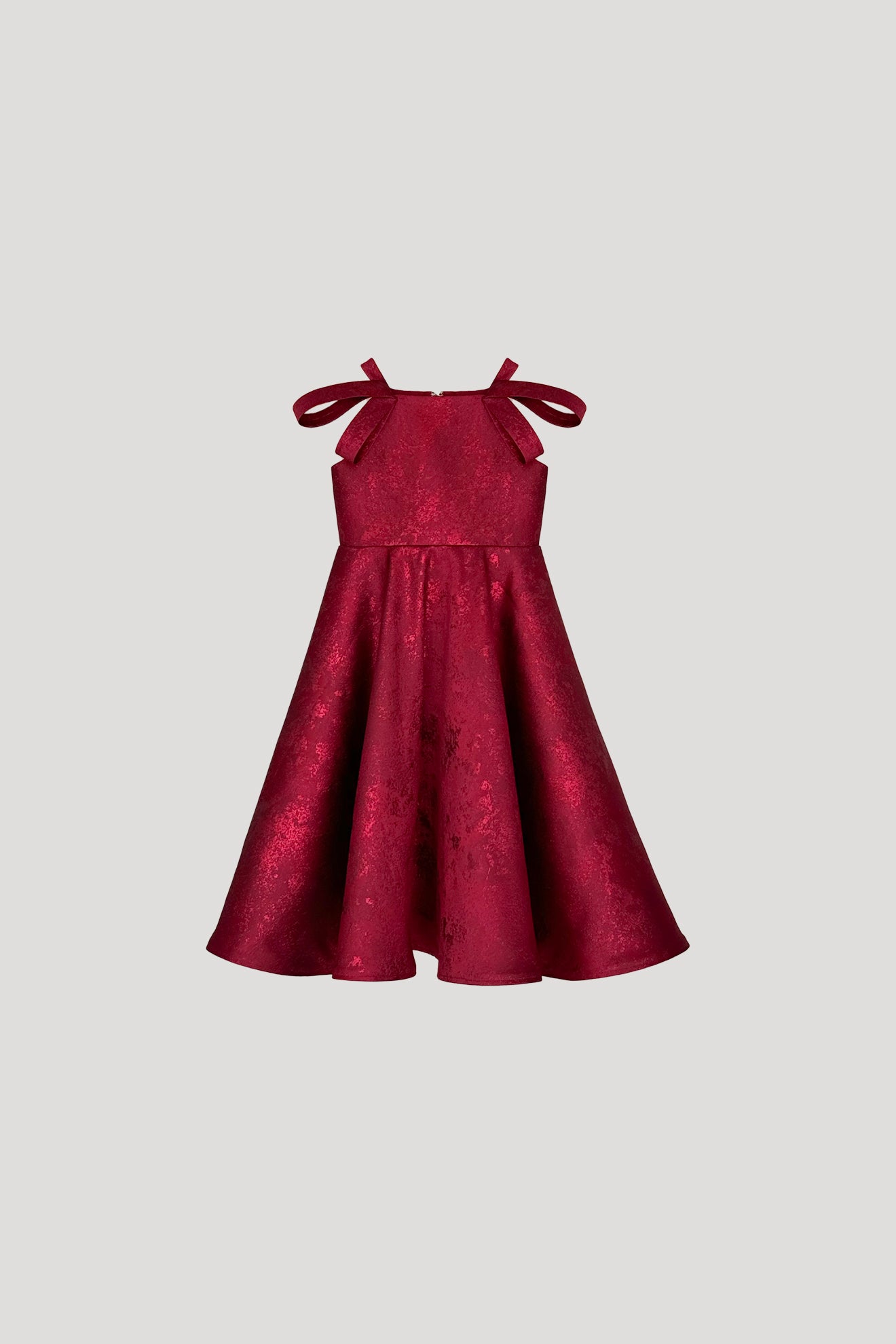 RUMPUS Dress in Jacquard Red Metallic