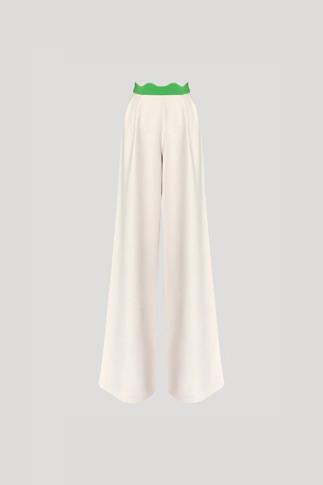 RAKUGO Pants in Bone White/Olivine Green