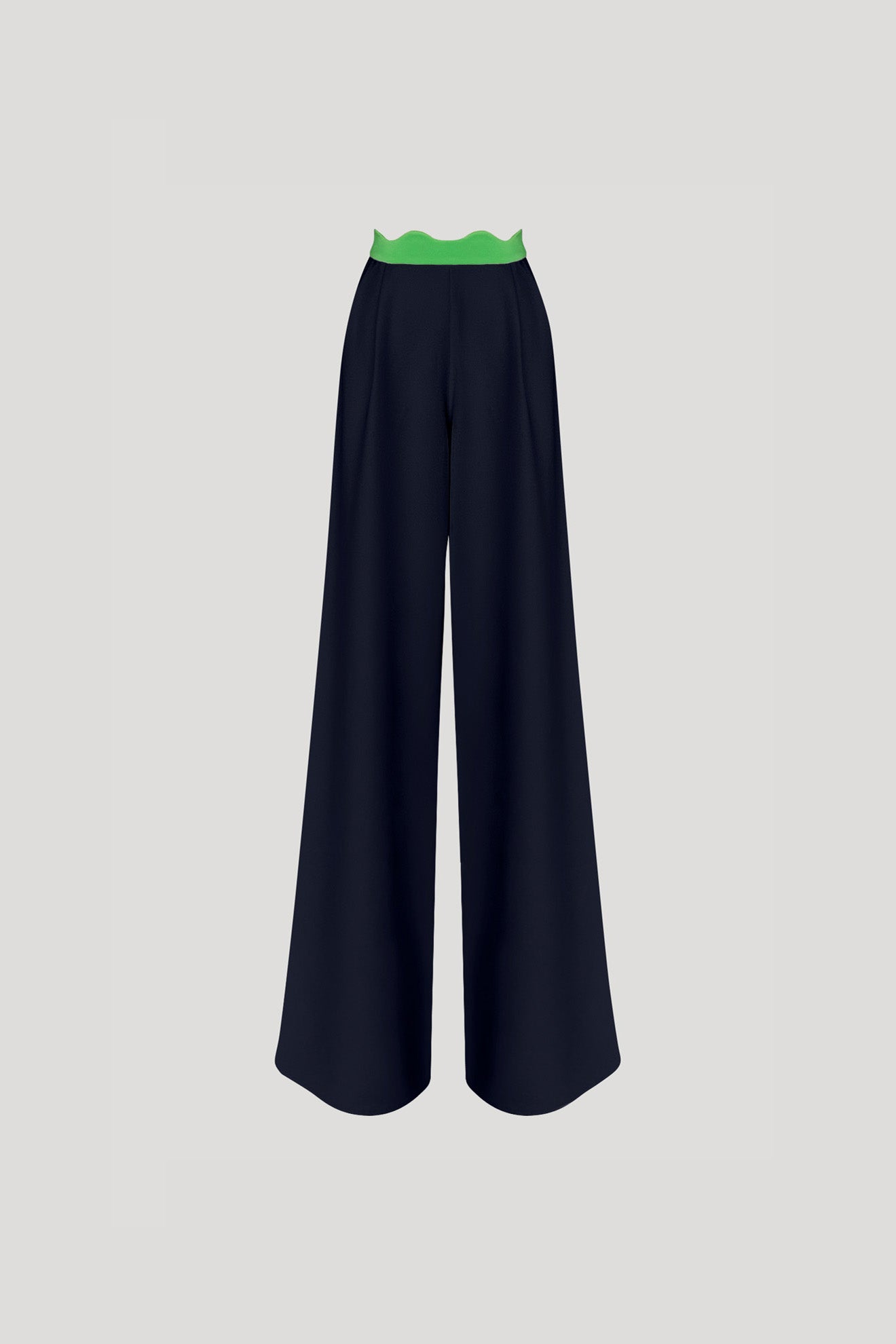 RAKUGO Pants in Night Blue/Olivine Green