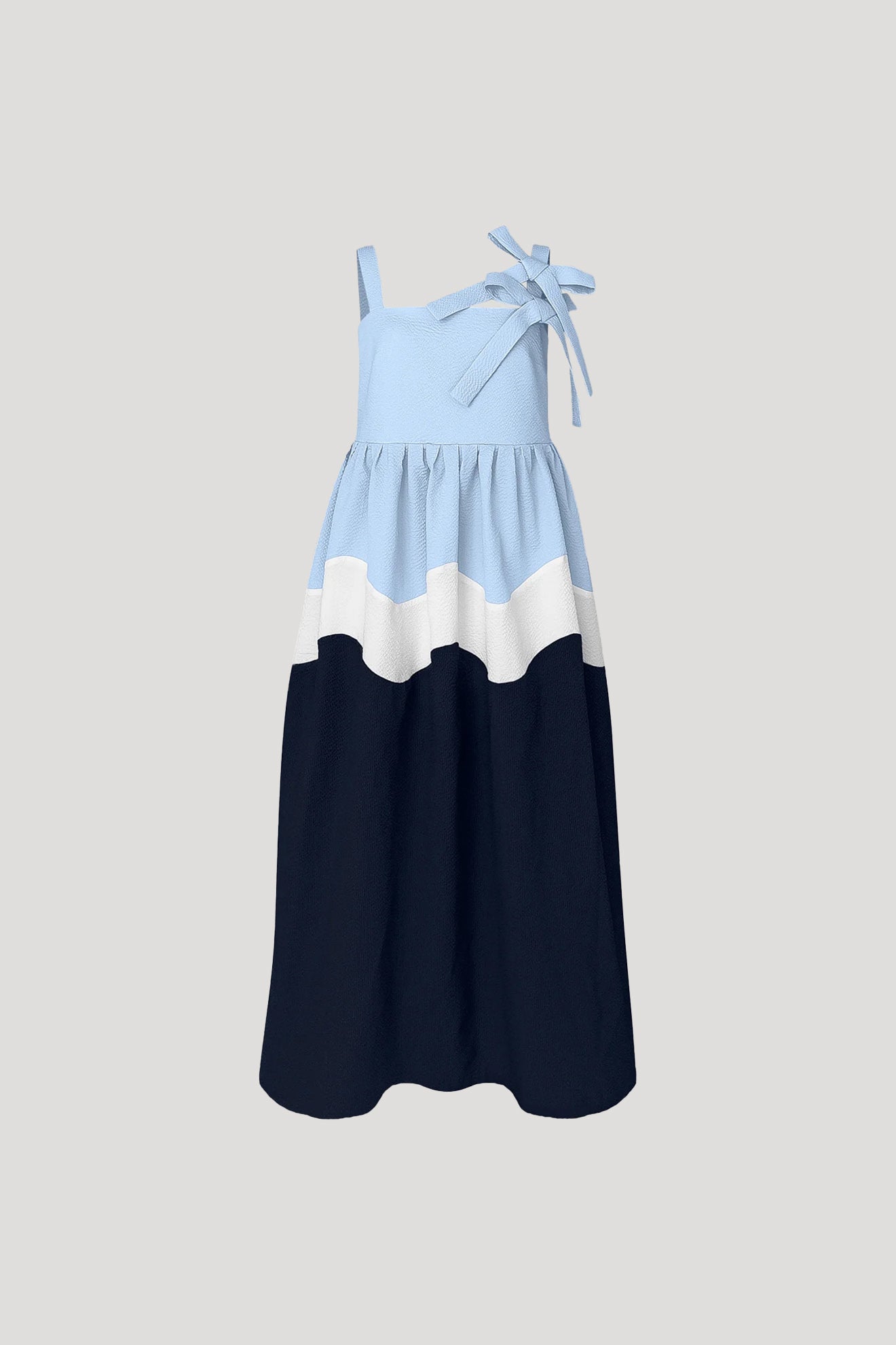 RIKSHA Dress in Blizzard Blue/Dark Blue