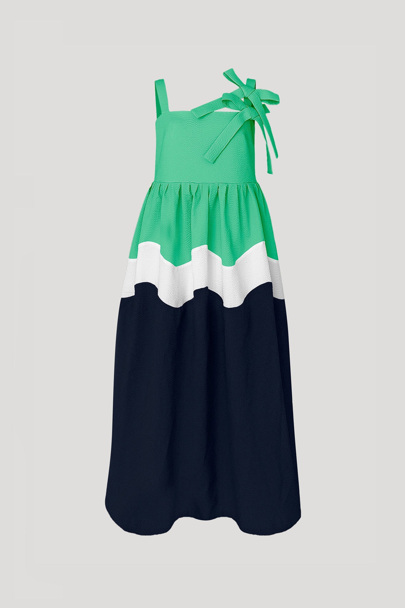 RIKSHA Dress in Fern Green/Dark Blue