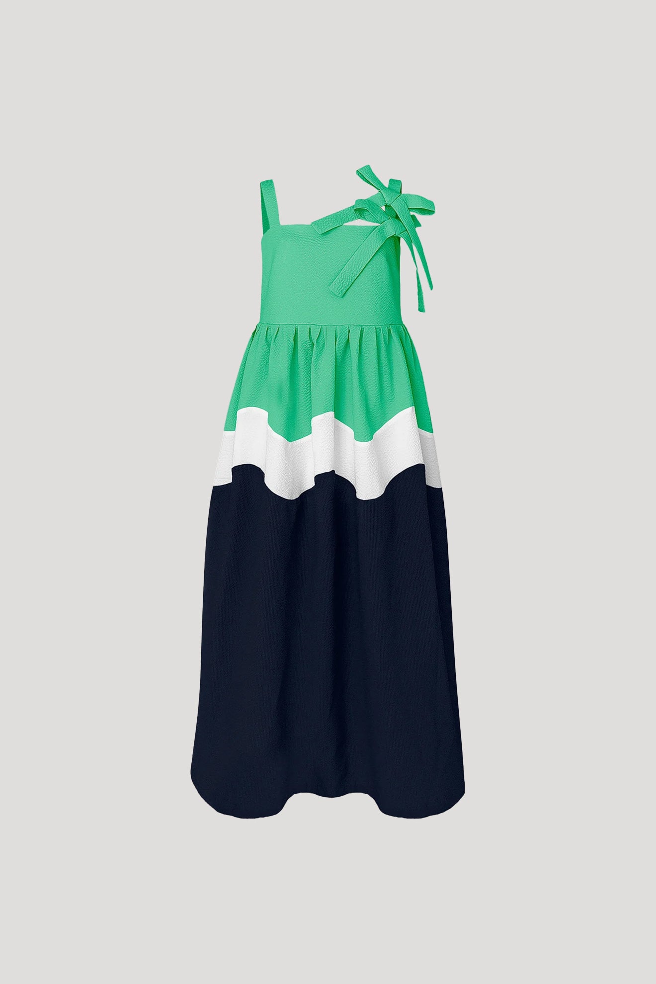 RIKSHA Dress in Fern Green/Dark Blue