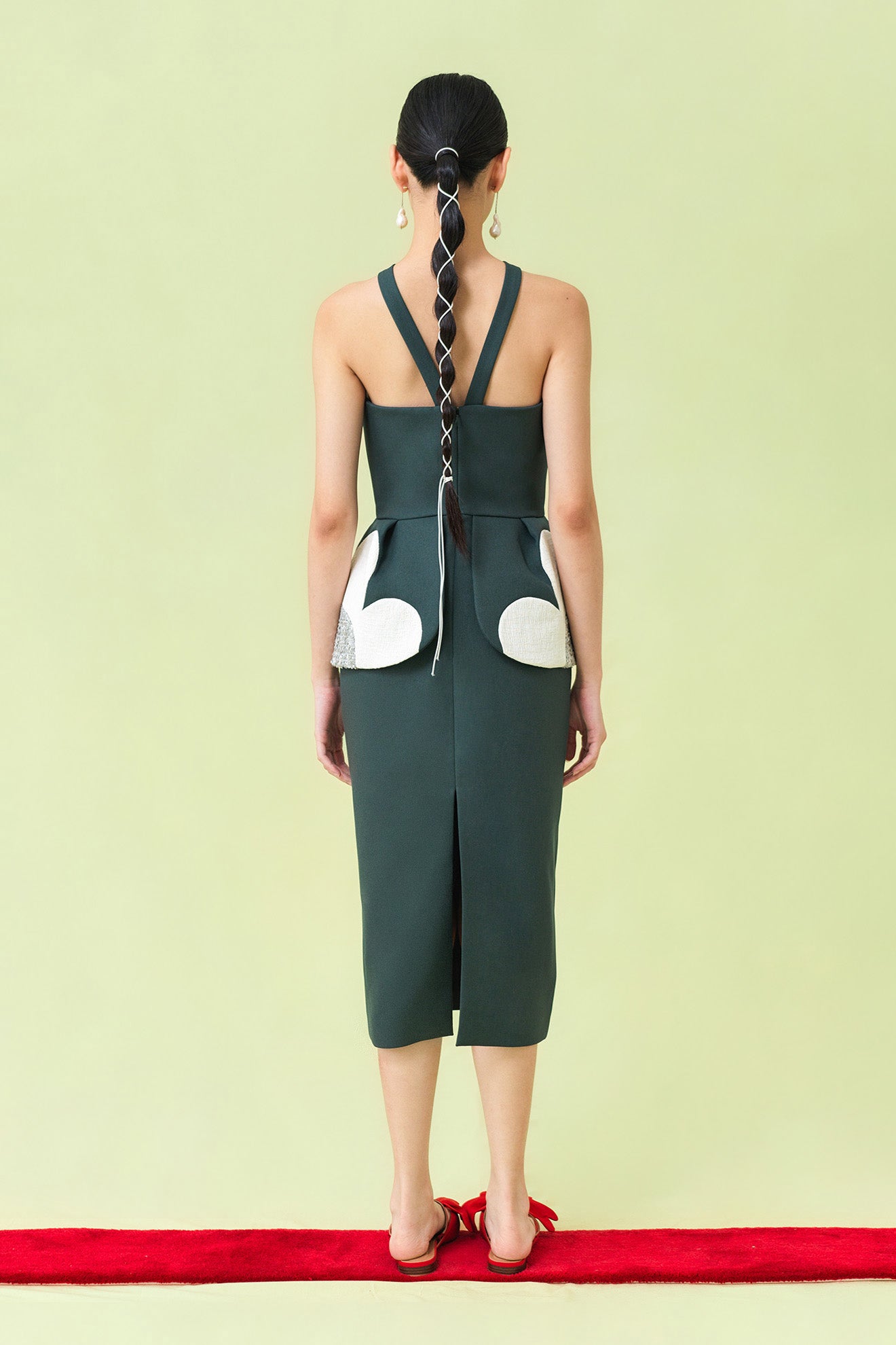 SAKAKI Dress in Pine Green