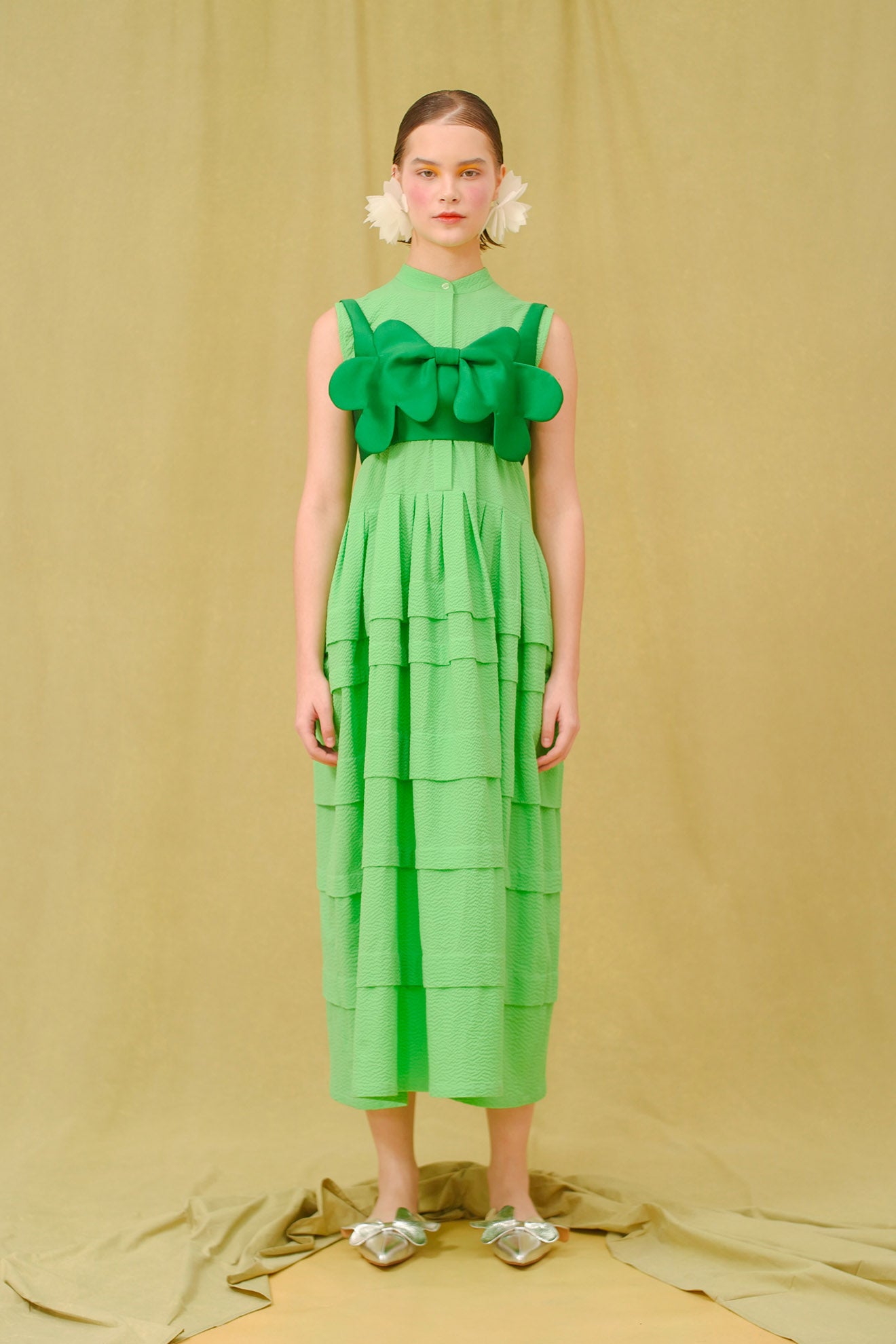 SANDO Dress in Fern Green