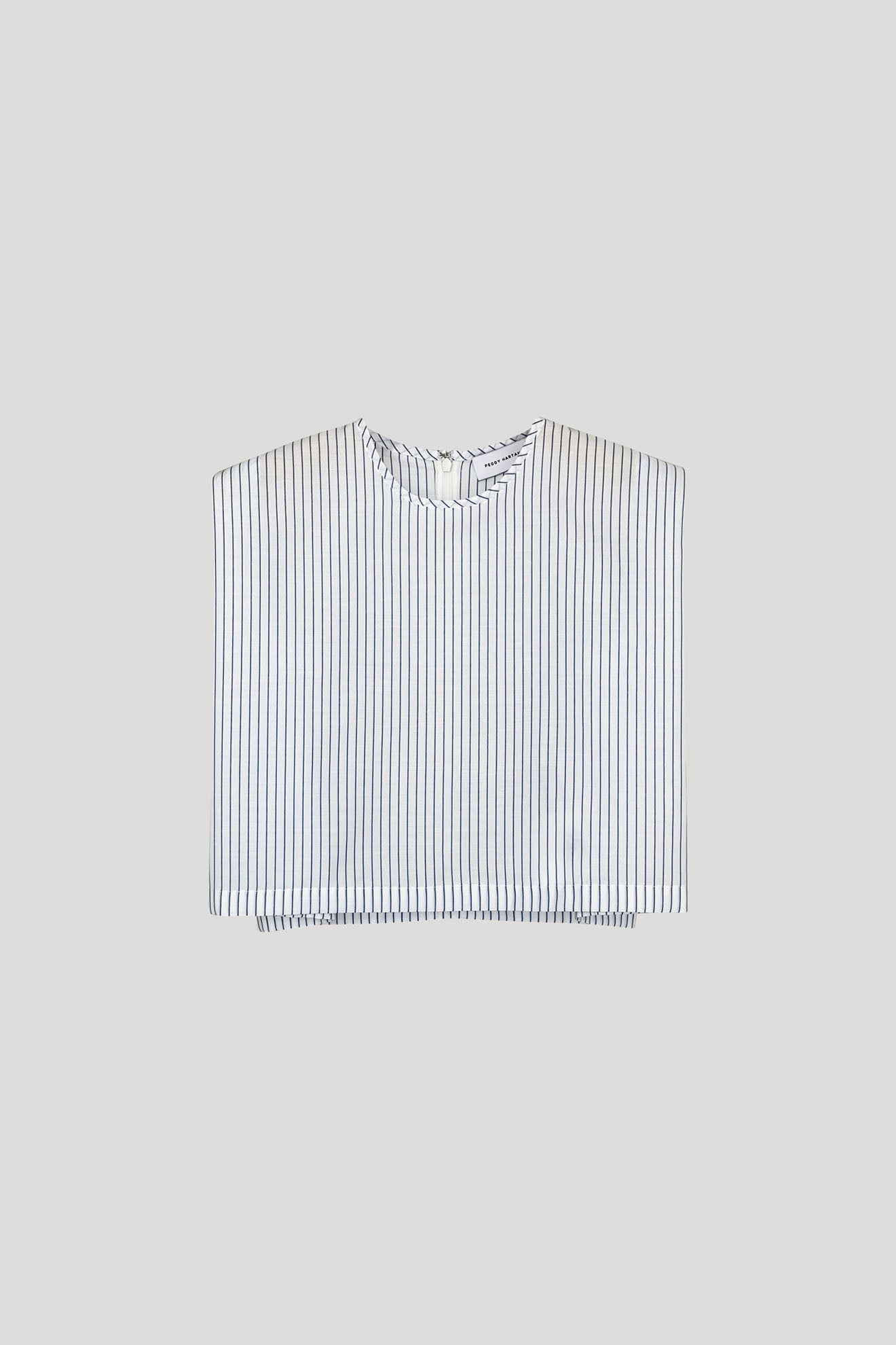 SOLO Top in Thin Blue Stripes