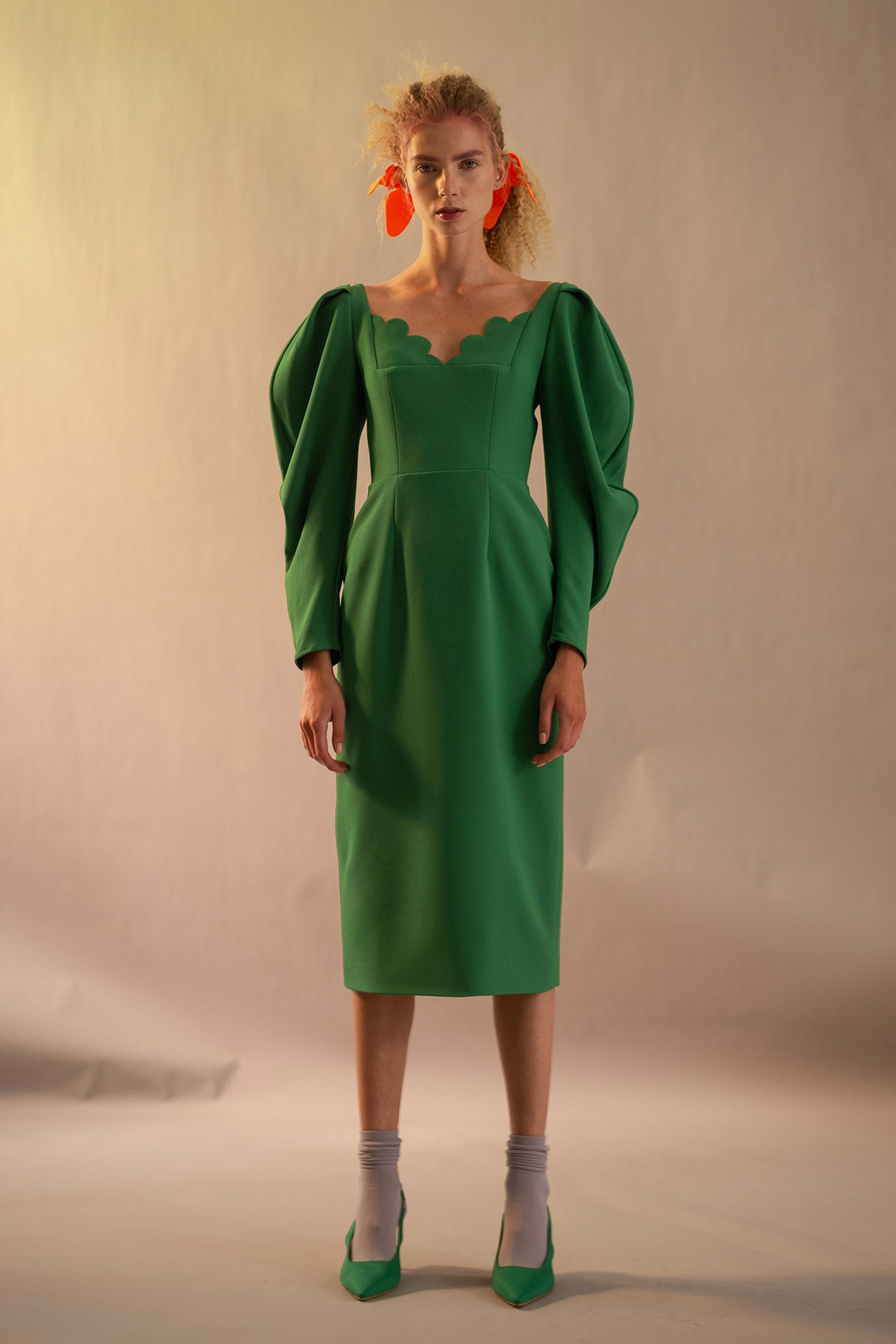 STARFISH Dress in Fern Green