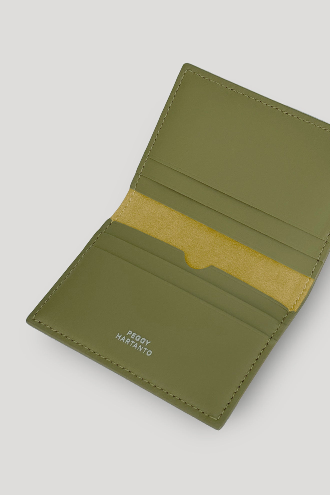 STOMA Card Holder in Olive/Glacier