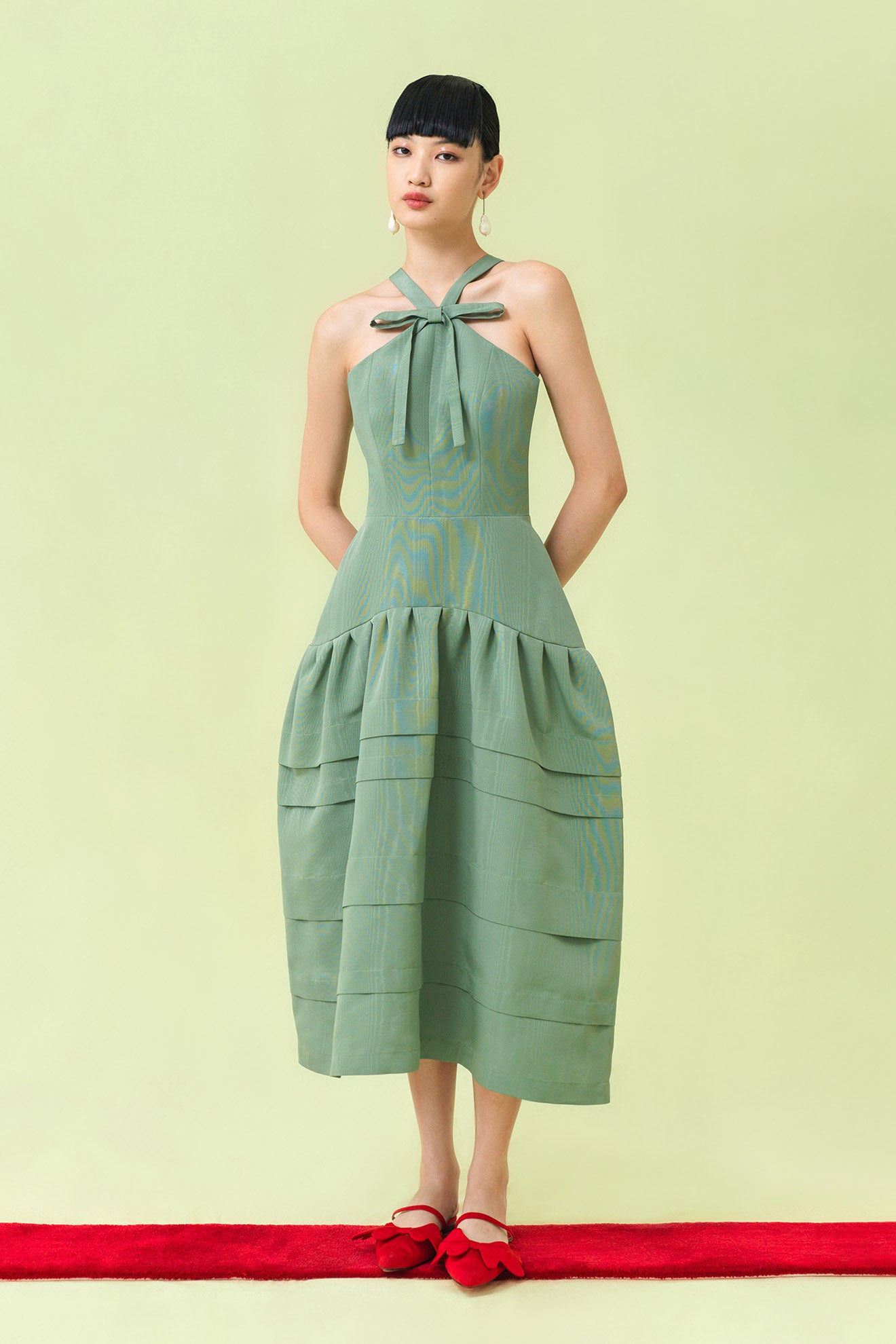 SUDACHI Dress in Moss Green
