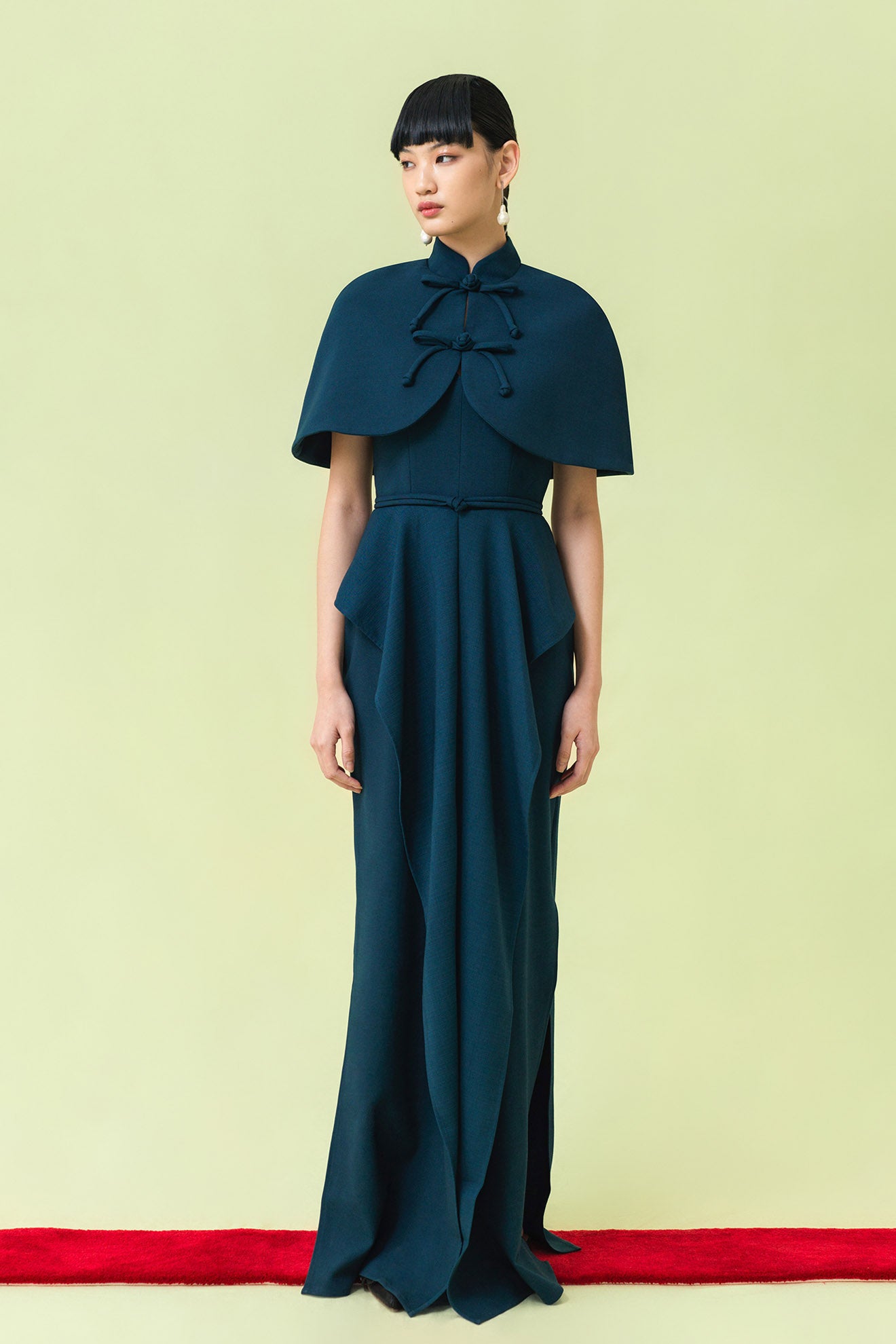 SUIKAZURA Gown in Teal Blue
