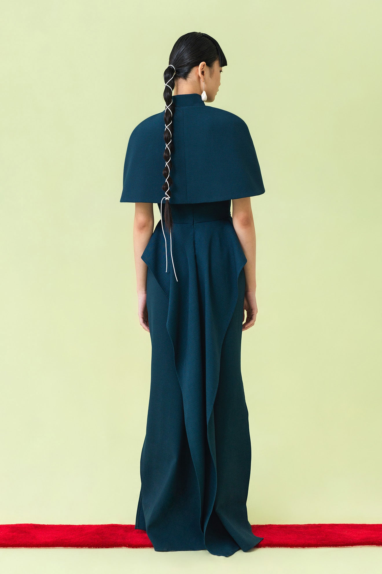 SUIKAZURA Gown in Teal Blue