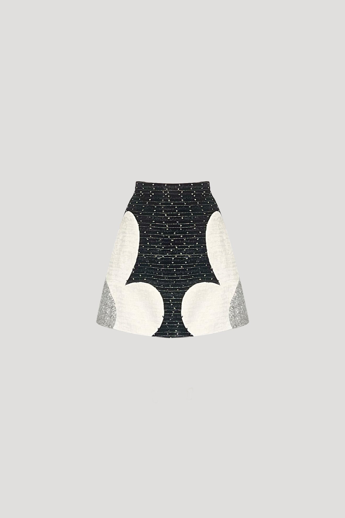 SUISEN Skirt in Black Tweed