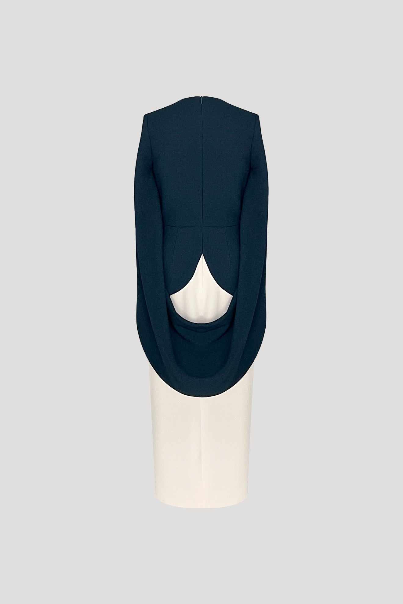 SUZUMUSHI Dress in Teal Blue/Bone White
