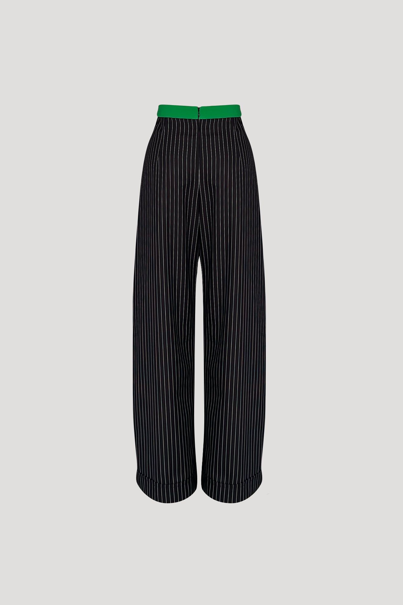 TALLOW Pants in Black Stripes/Green