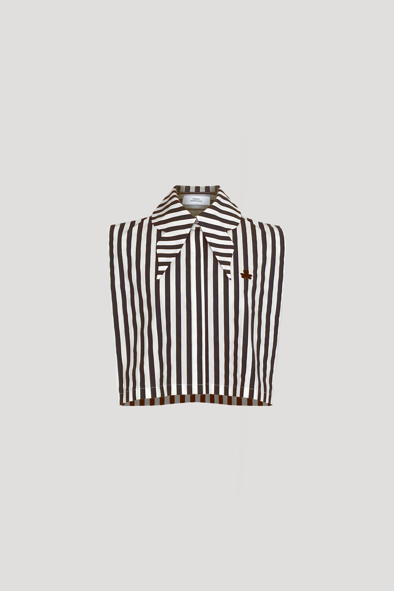 TEGMEN Top in Brown Stripes