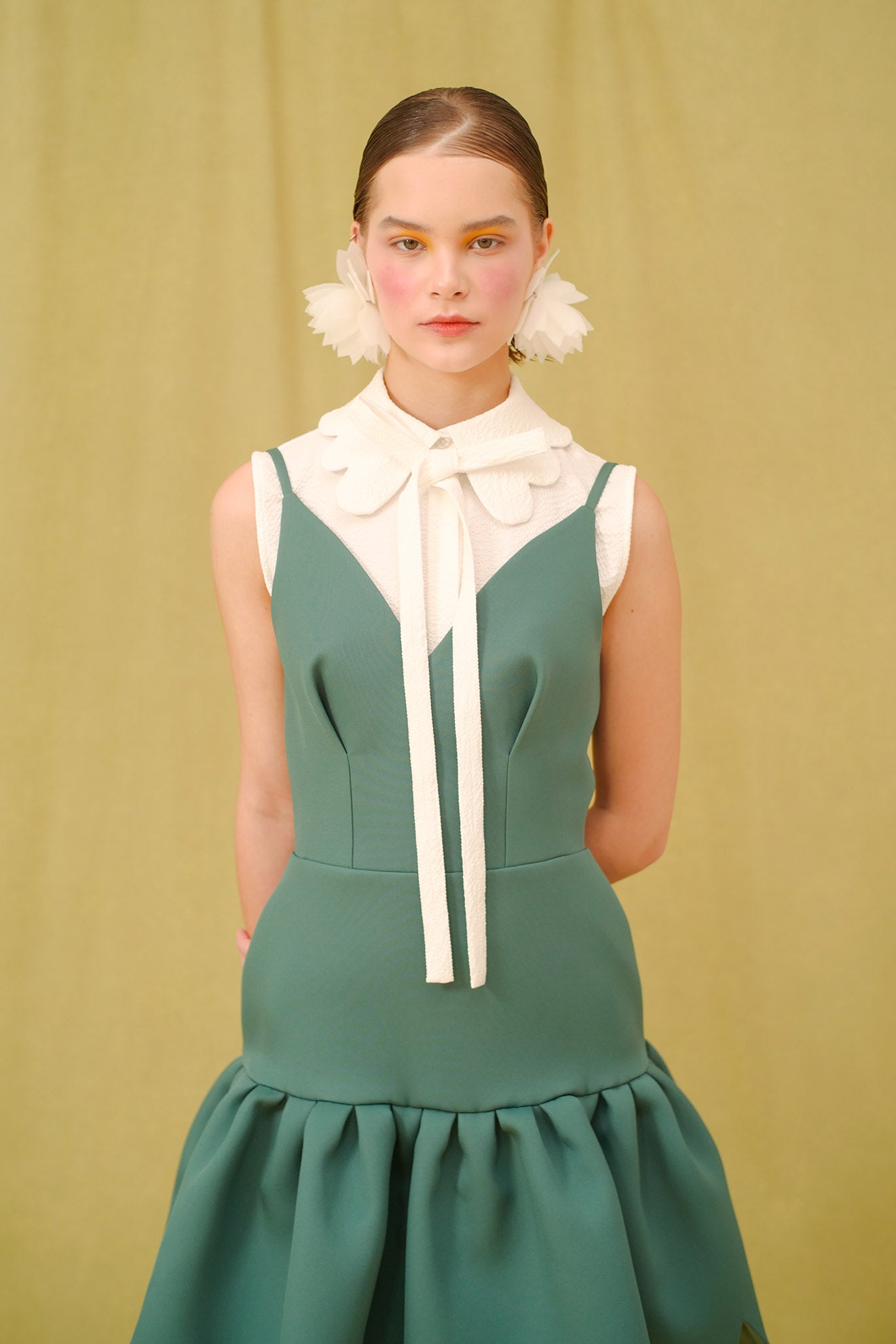 TENGU Dress in Mineral Green