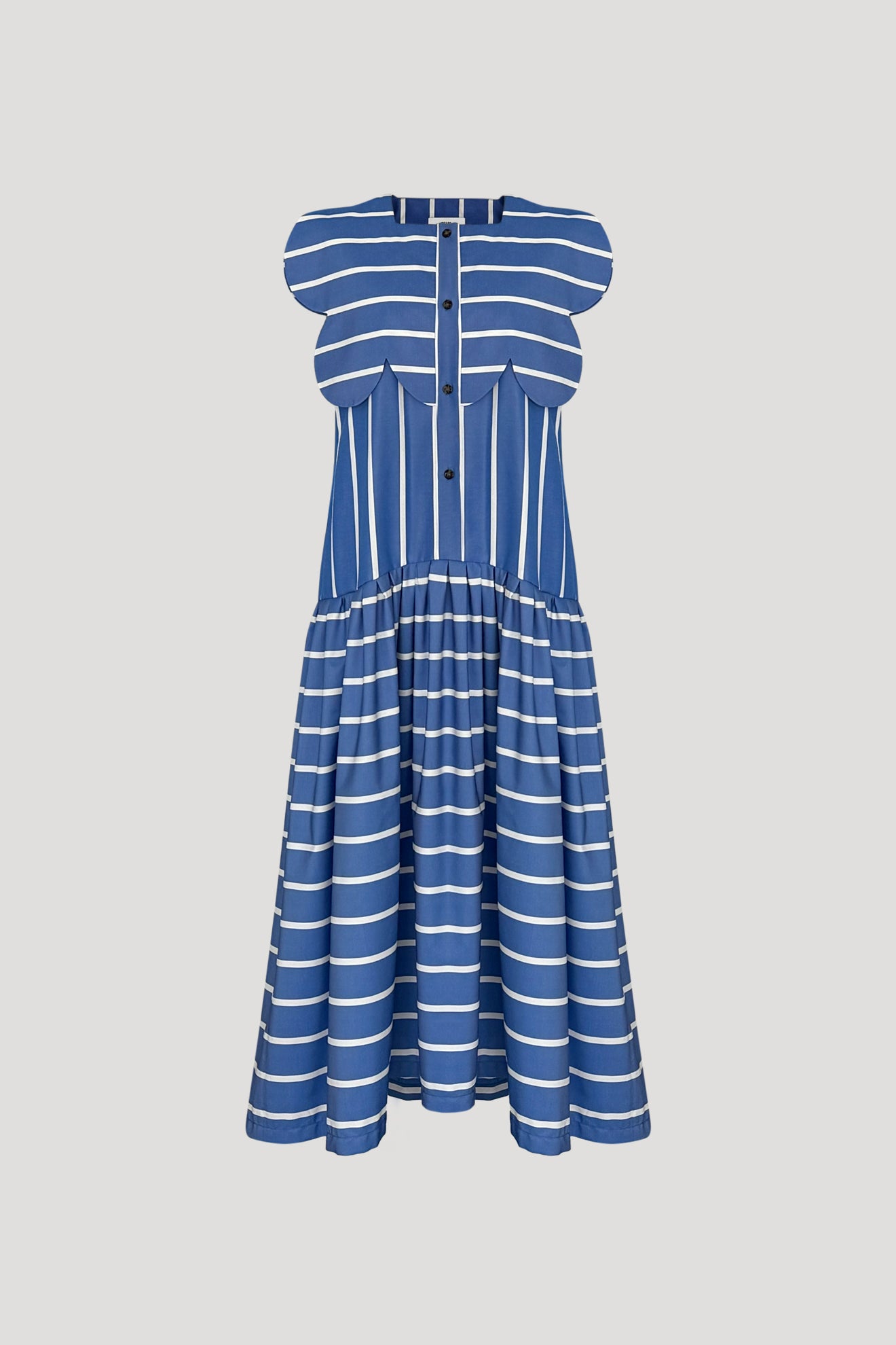 TENTORIUM Dress in Blue Stripes