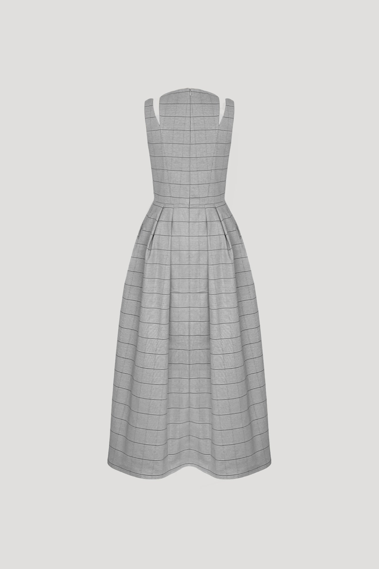 TERGITES Dress in Plaid Grey