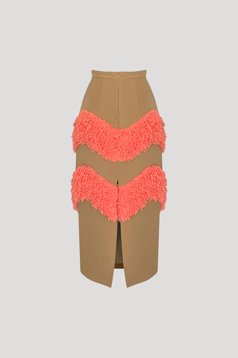 TUTU Skirt in Leather Brown/Contessa Orange