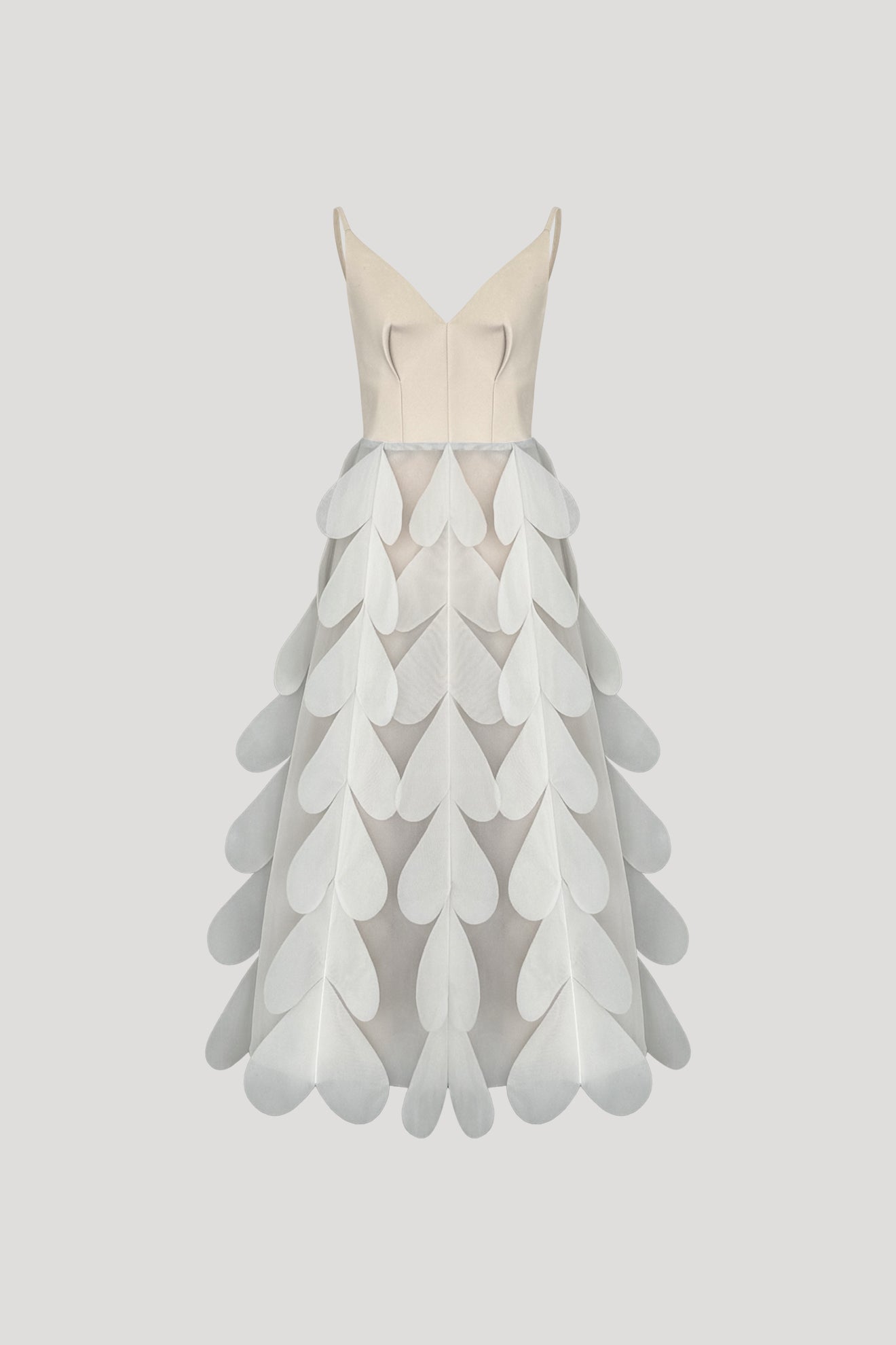 TANABATA Dress in Beige/White