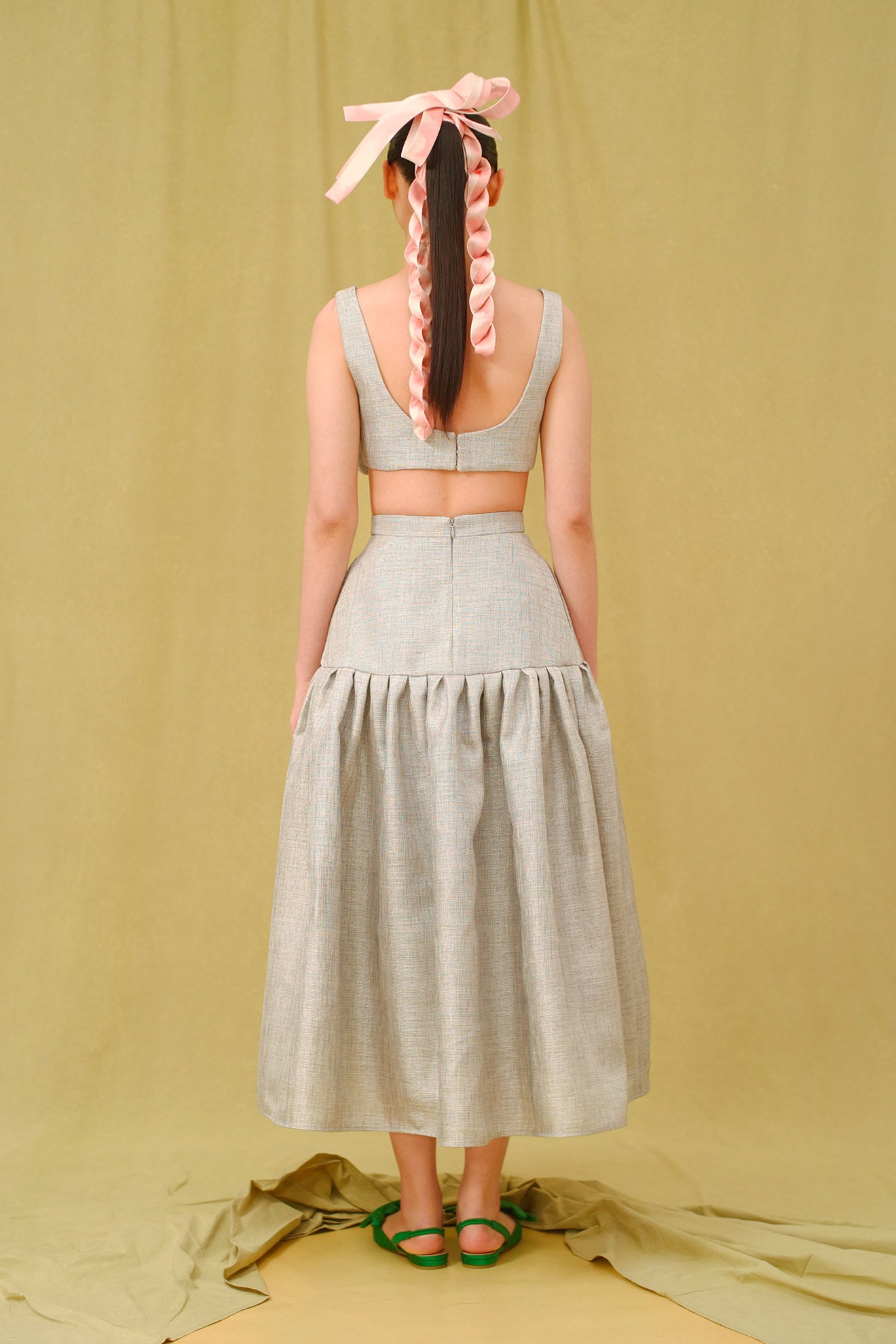 UCHIWA Skirt in Silver