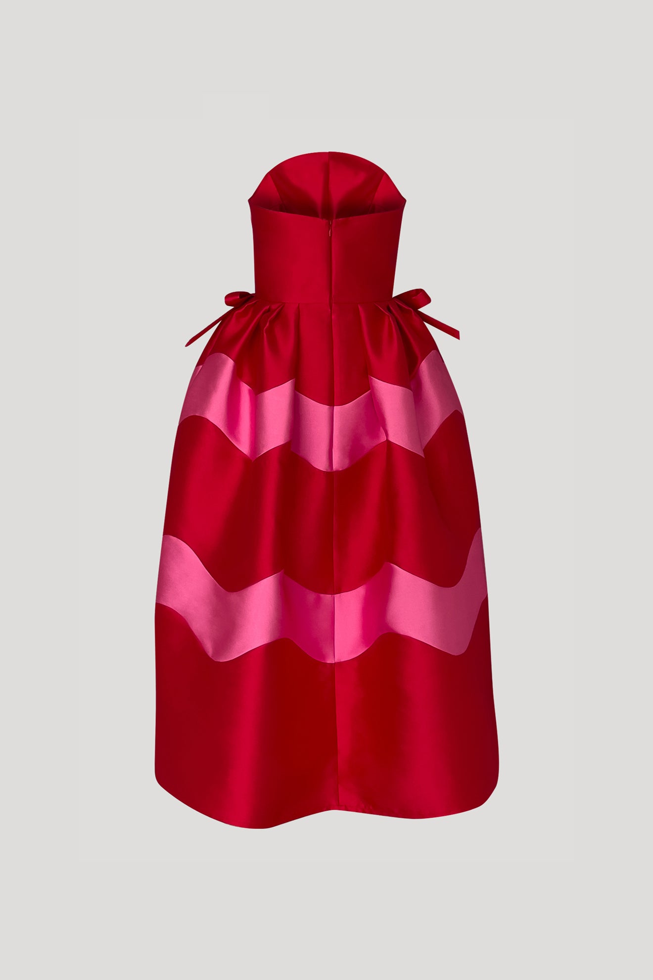 UCHIMIZU Dress in Sangria Red/Neon Pink