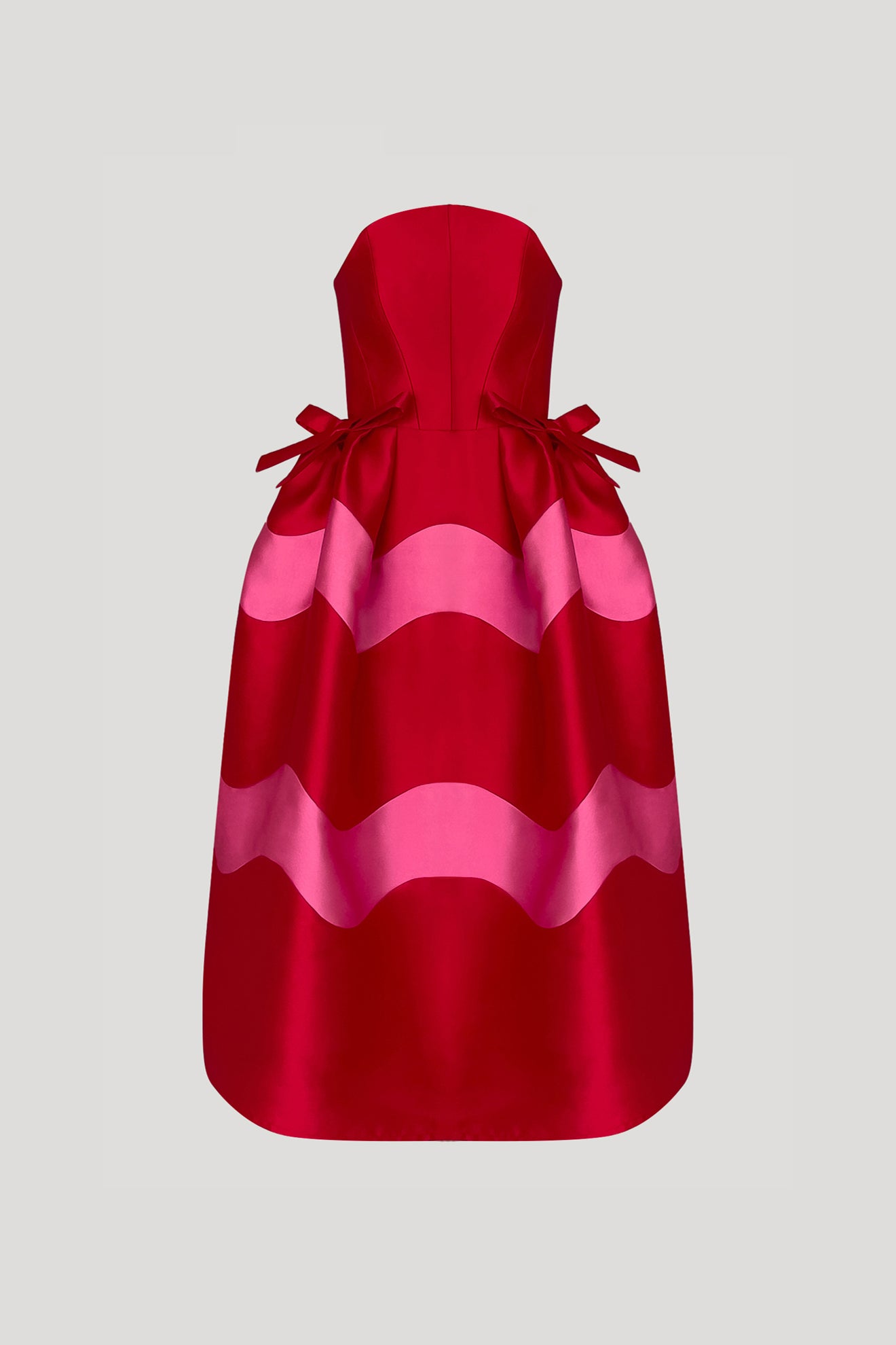 UCHIMIZU Dress in Sangria Red/Neon Pink