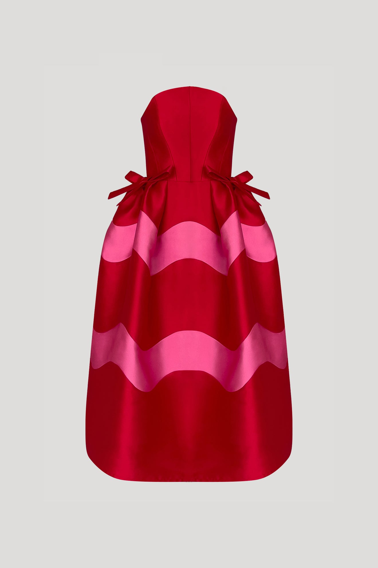 UCHIMIZU Dress in Sangria Red/Neon Pink