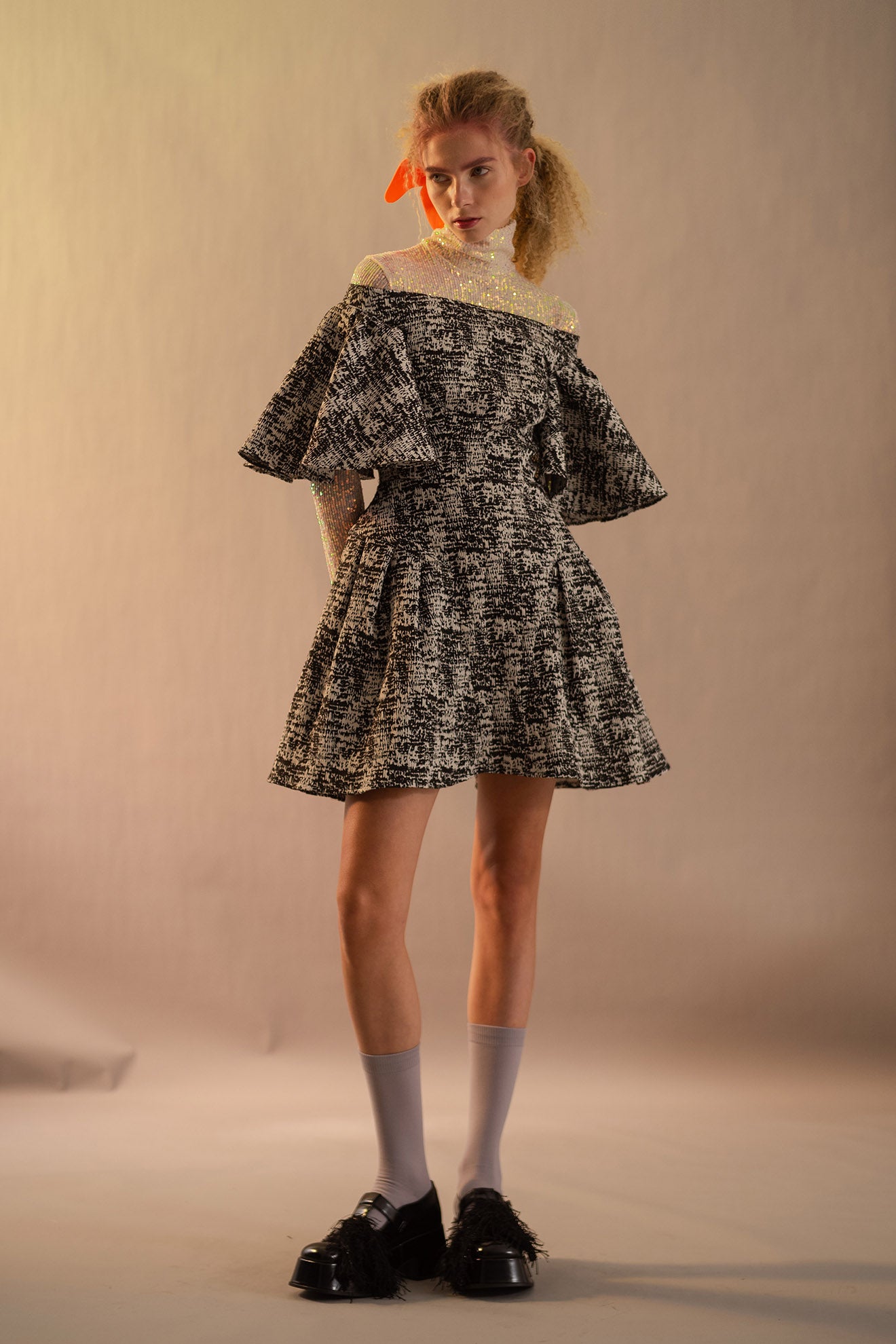 VAQUITA Dress in Crinkled Black